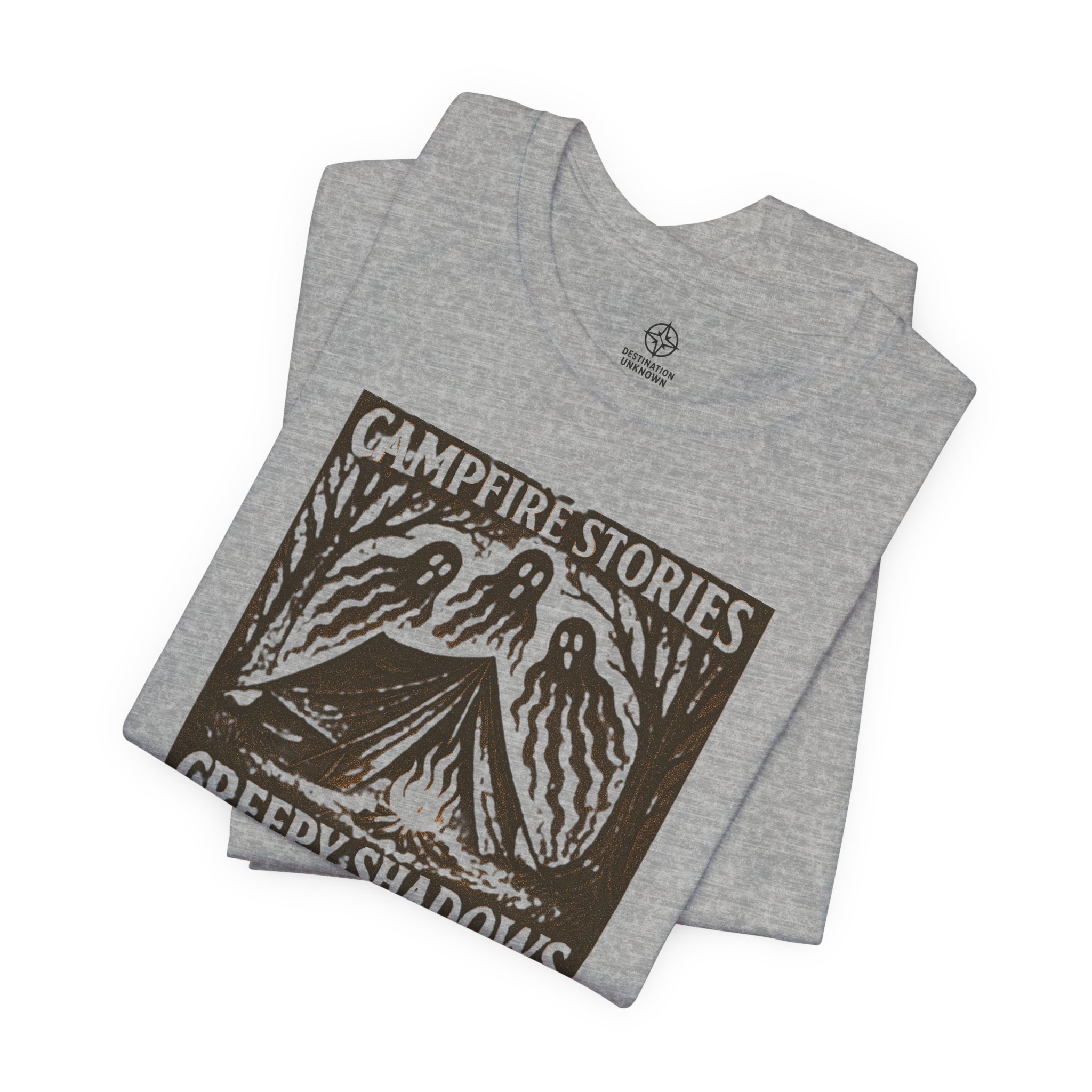 Halloween Graphic Tee Adventure - Campfire Stories Creepy Shadows - Destination Unknown - Image 41