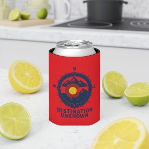 Destination Unknown Can Cooler - Red