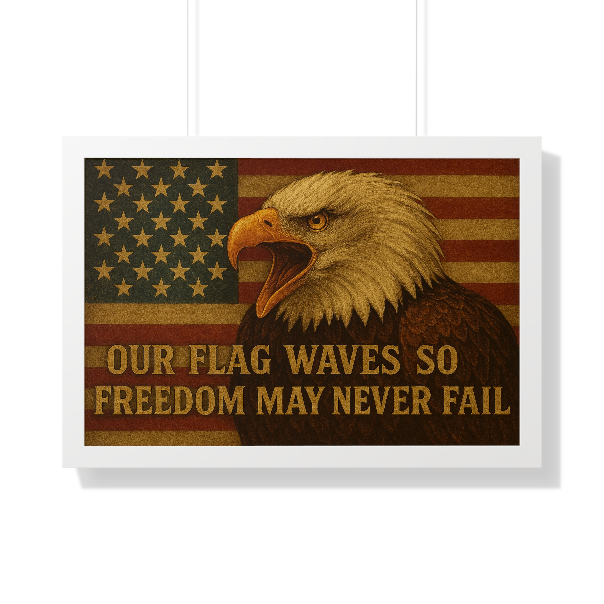 Patriotic Framed Poster - Eagle Flag Waves - Image 16