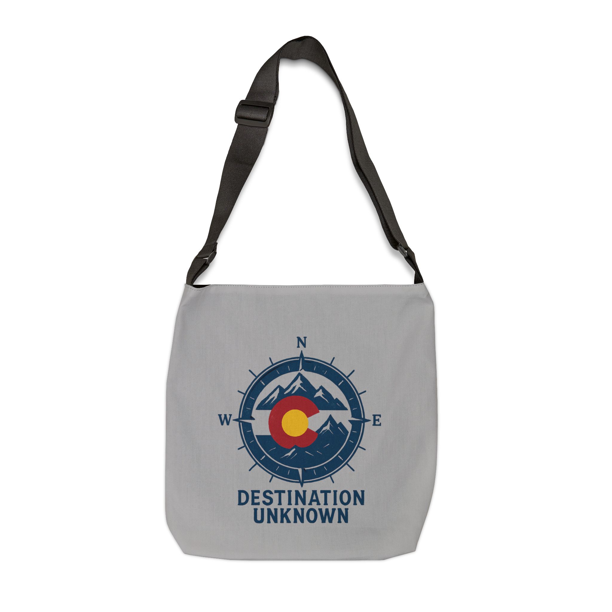 Destination Unknown - Grey Adventure Adjustable Tote Bag - Image 2