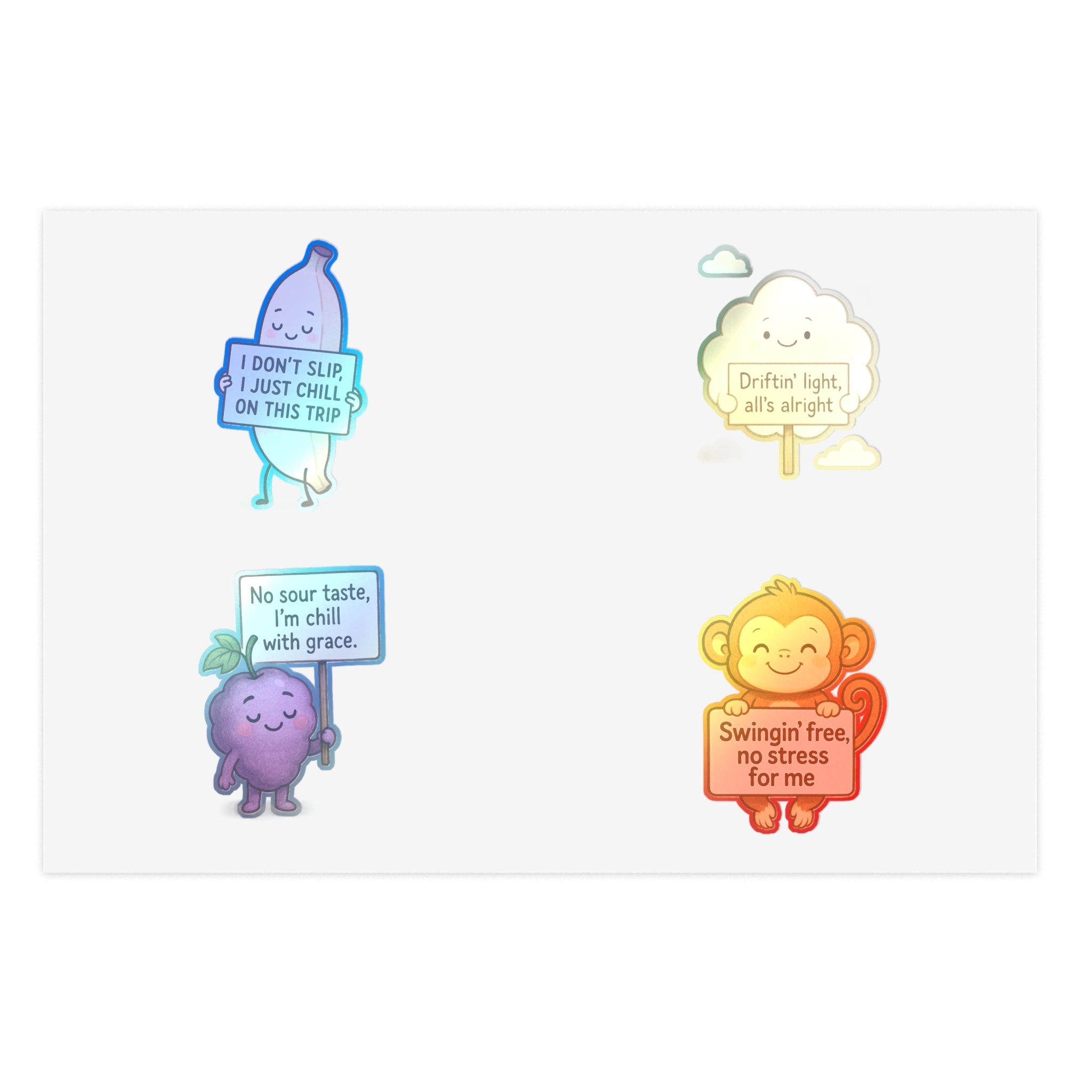 Sticker Sheets - Banana - Cloud - Grape - Monkey - Image 9