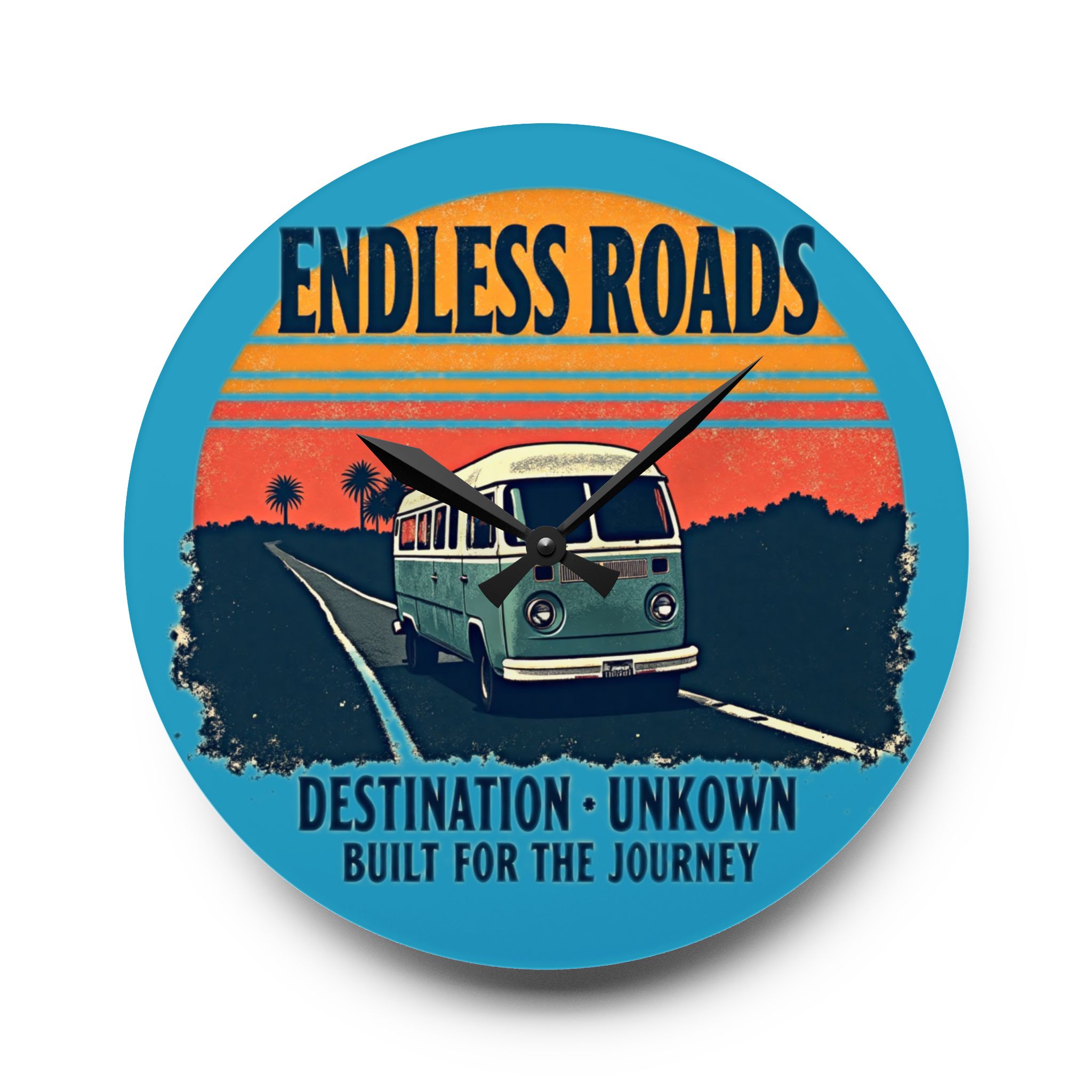 Endless Roads Acrylic Wall Clock - Lost Horizons Collection - Destination Unknown - Travel-Inspired Home Décor by Taigh Ryan Co - Image 9