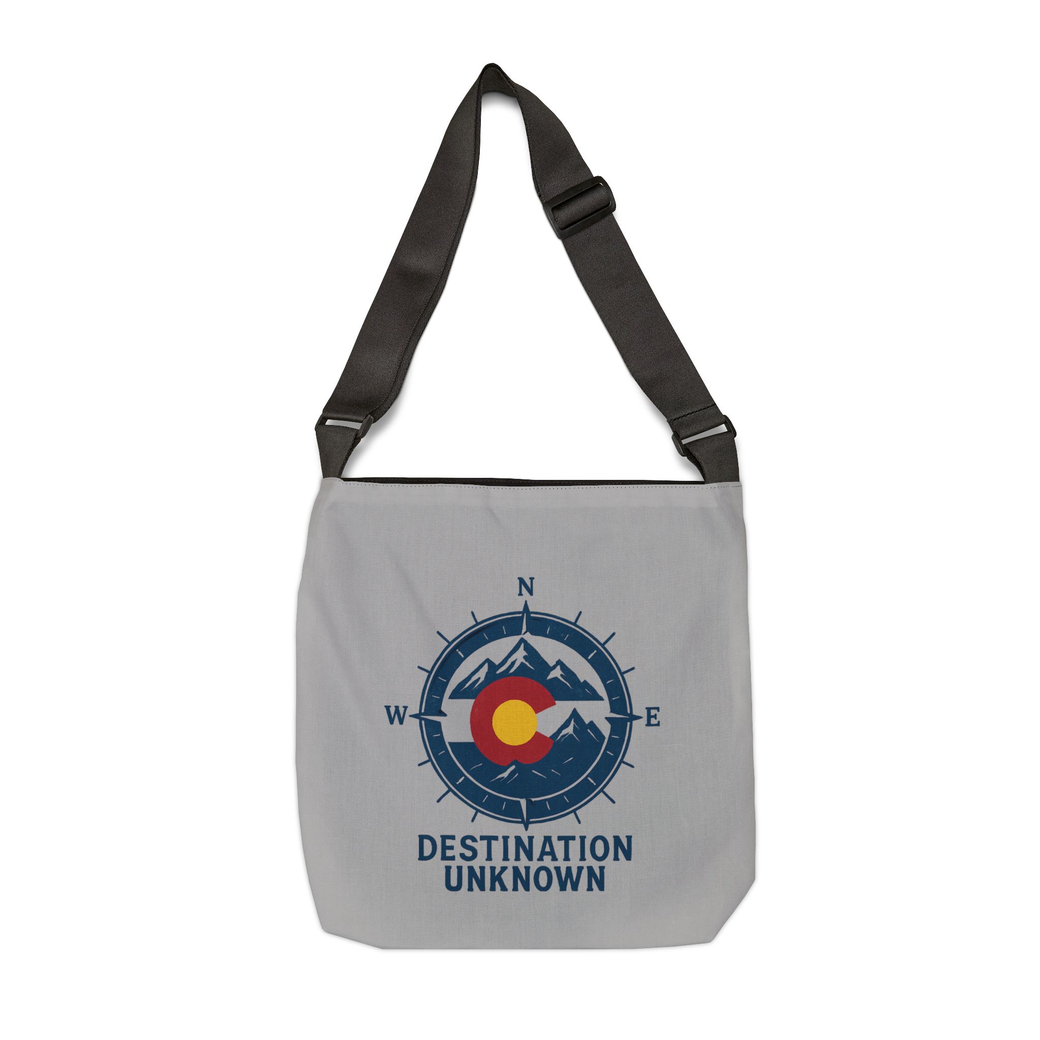Destination Unknown - Grey Adventure Adjustable Tote Bag - Image 3
