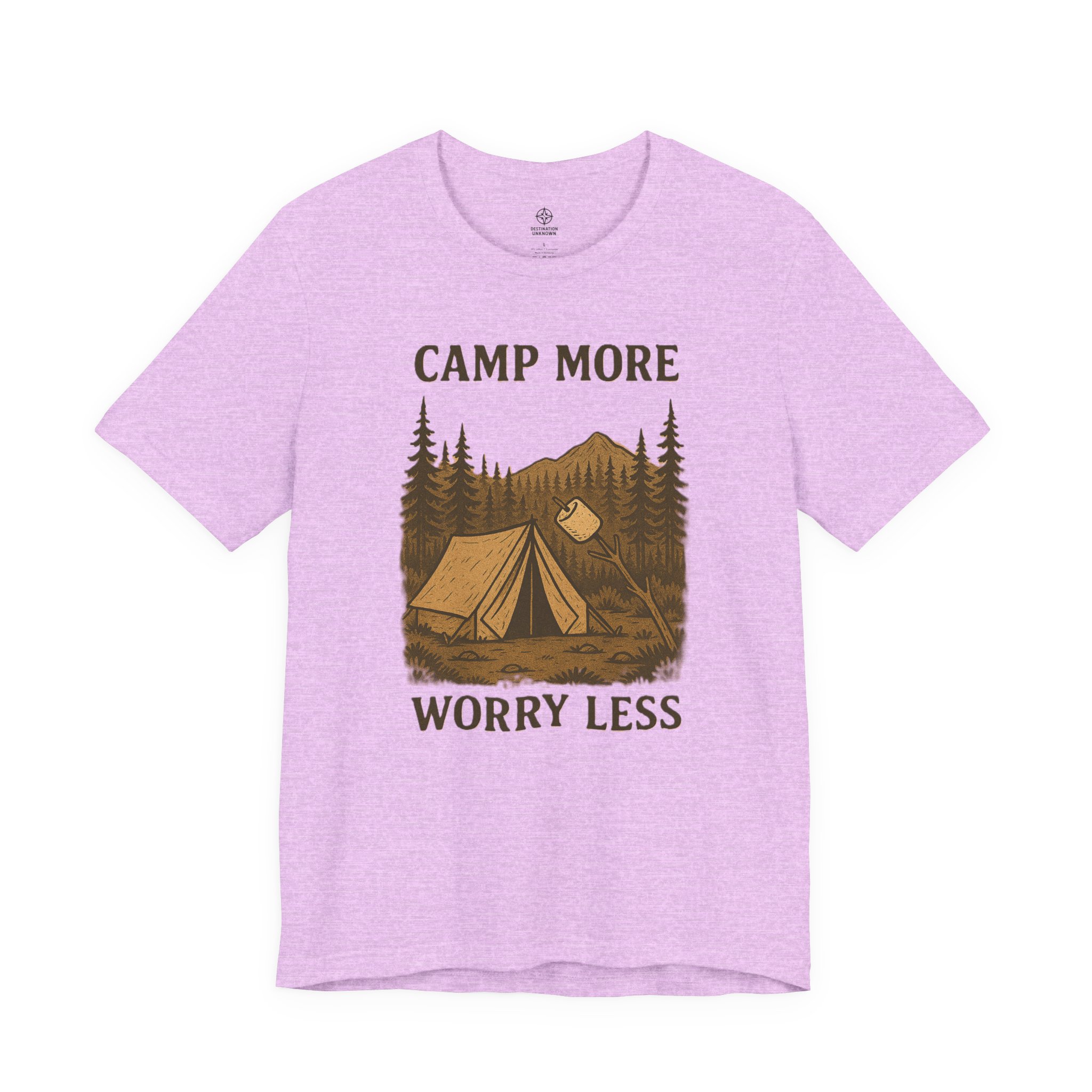 Adventure Inspired Tee - Camp More Worry Less - Destination Unknown - Image 91