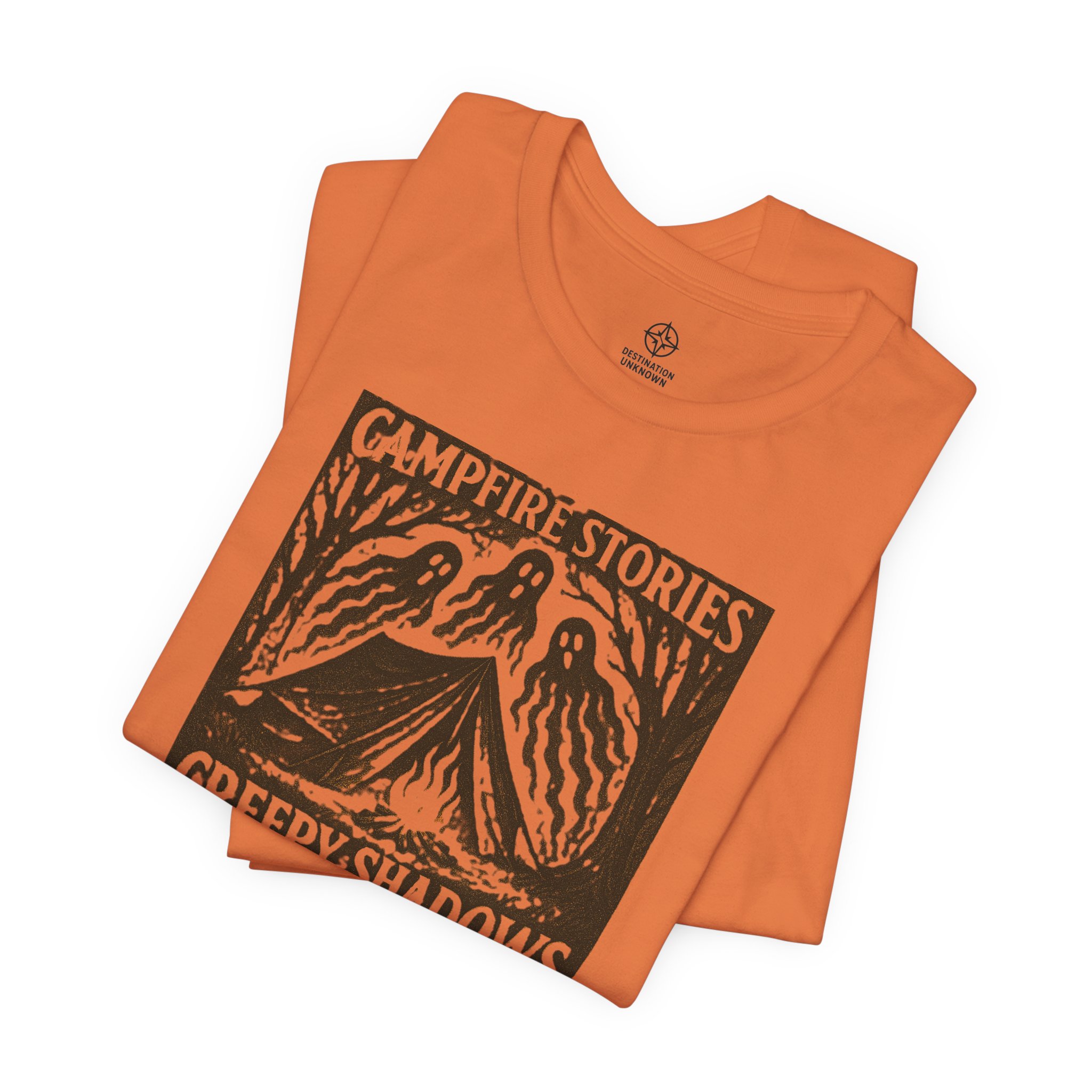 Halloween Graphic Tee Adventure - Campfire Stories Creepy Shadows - Destination Unknown - Image 6