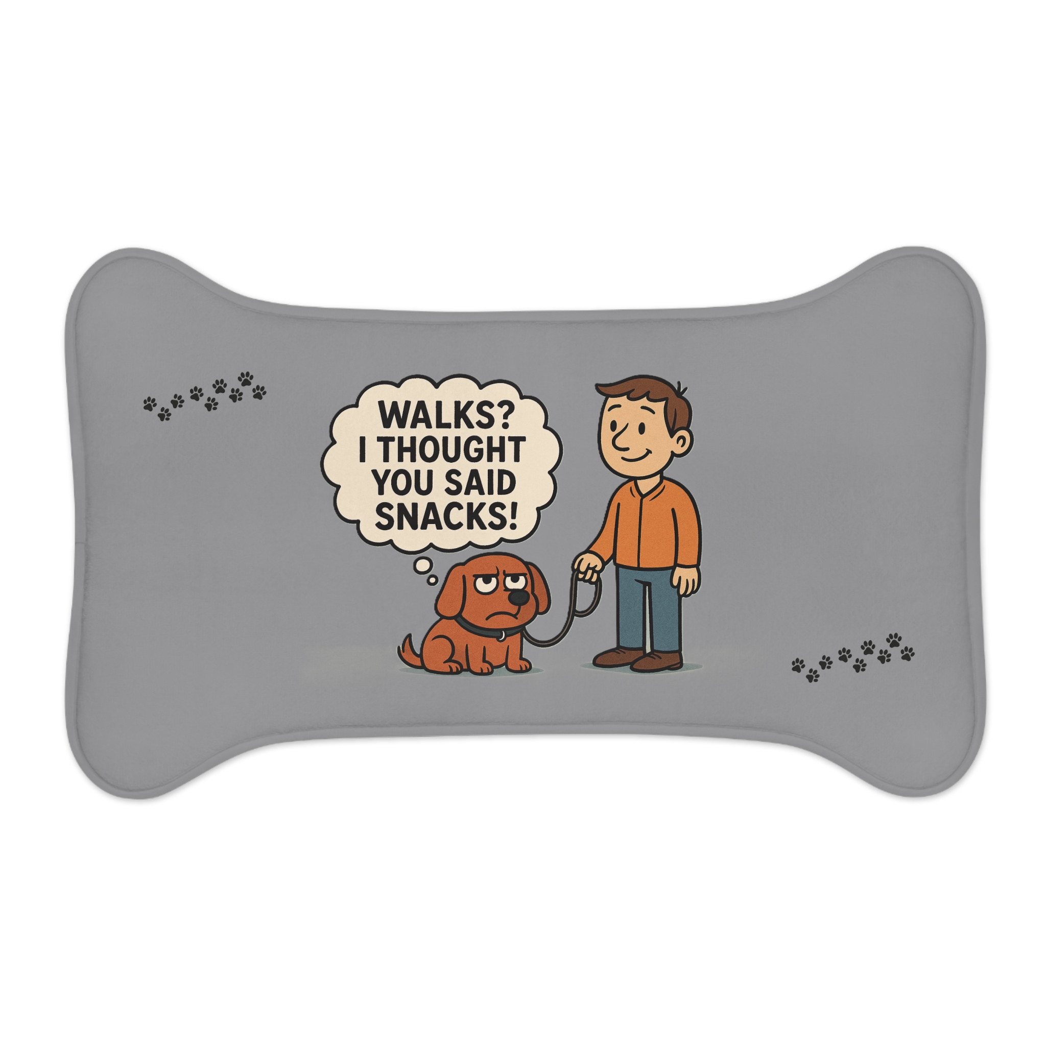 Dog Feeding Mat Grey - Dog Snack Humor - Image 5