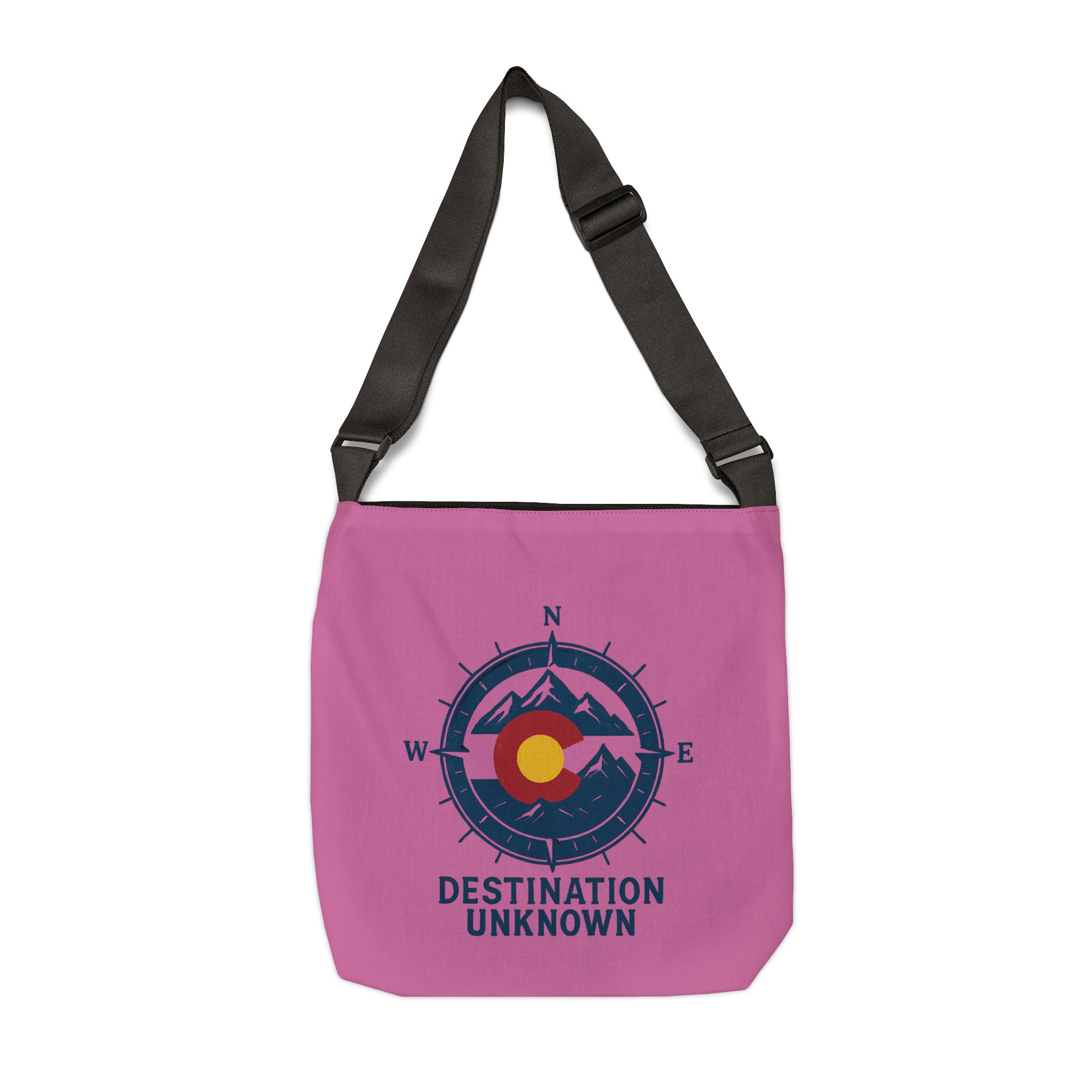 Destination Unknown - Pink Adventure Adjustable Tote Bag - Image 3