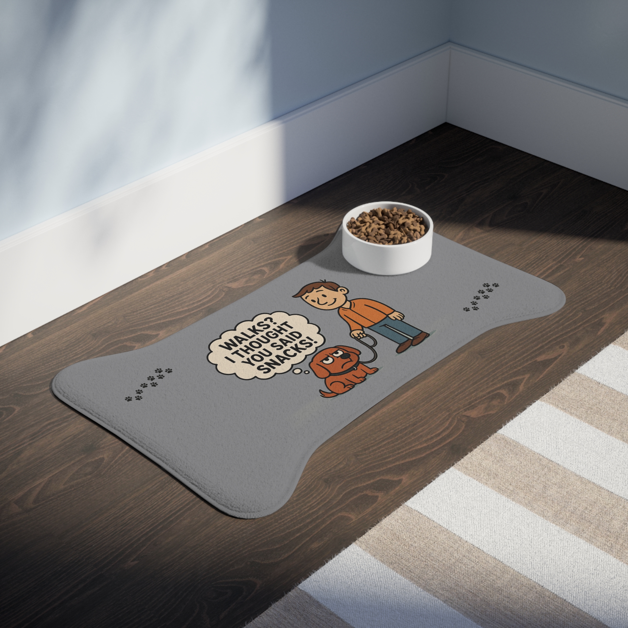 Dog Feeding Mat Grey - Dog Snack Humor - Image 7