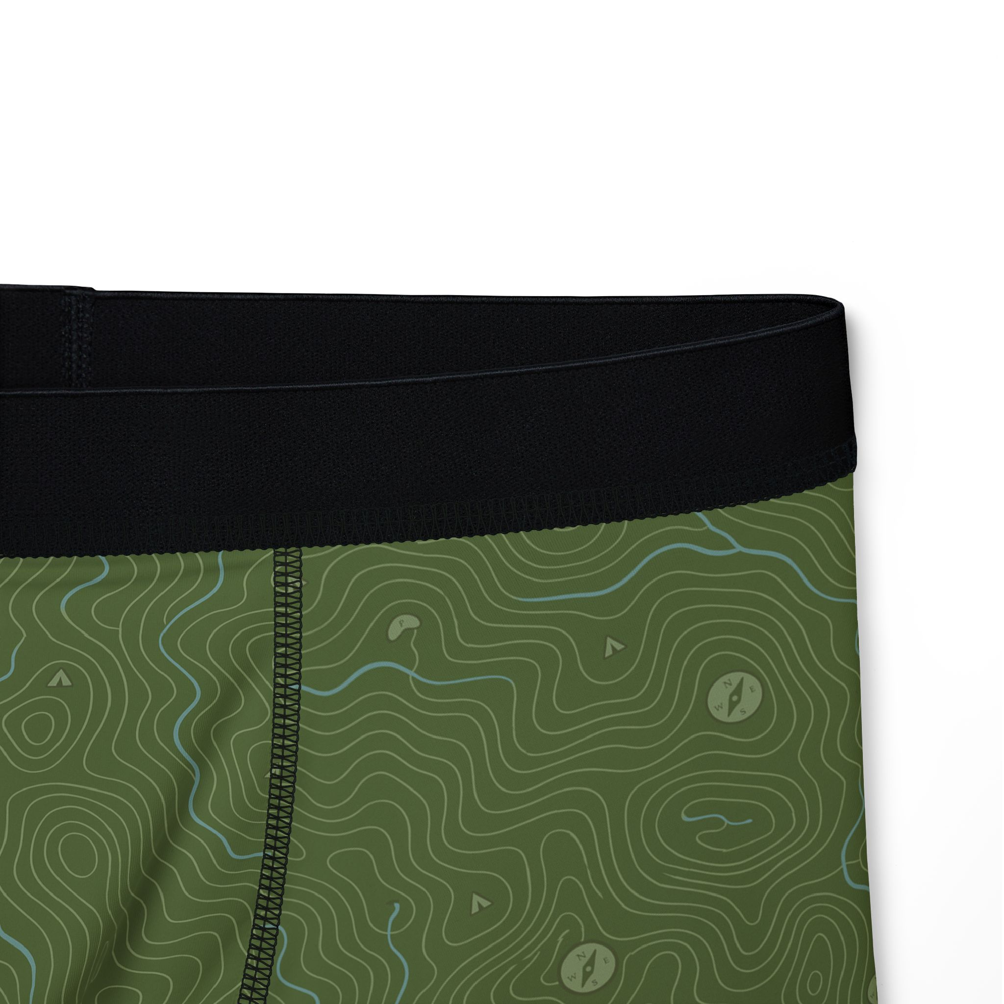 Topographic Adventure Map - Mens All-Over Print Boxers - Destination Unknown - Image 4