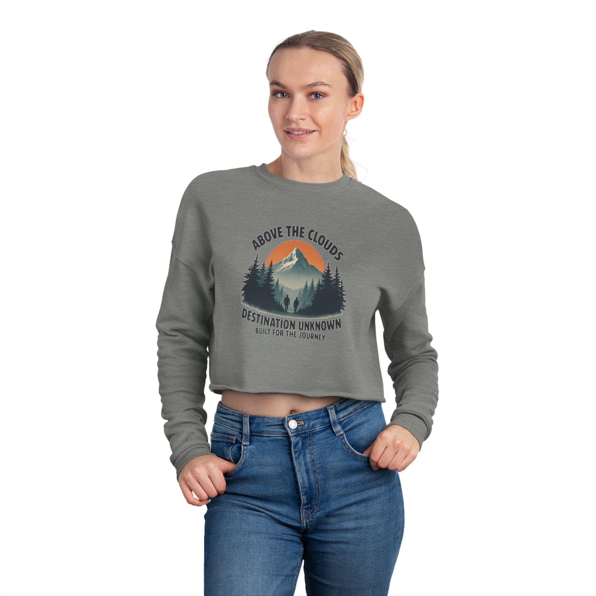 Above the Clouds Cropped Sweatshirt - Lost Horizons Collection - Destination Unknown - Image 9