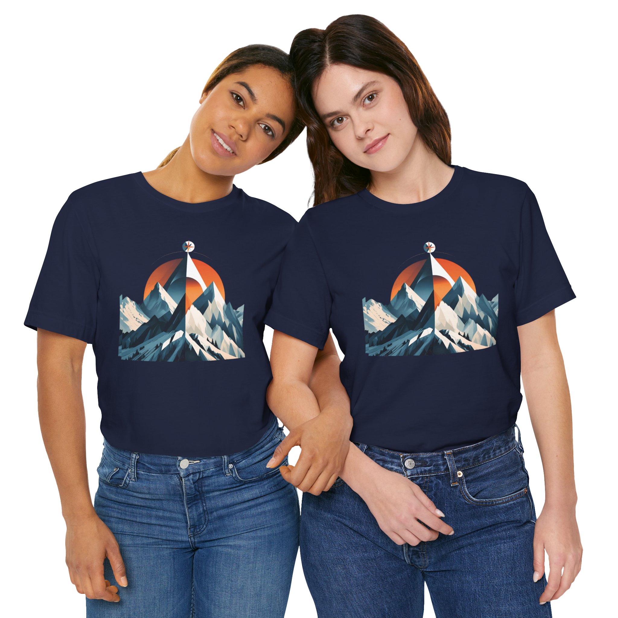 Mountain Compass Graphic Tee - Destination Unknown Tee - Image 72