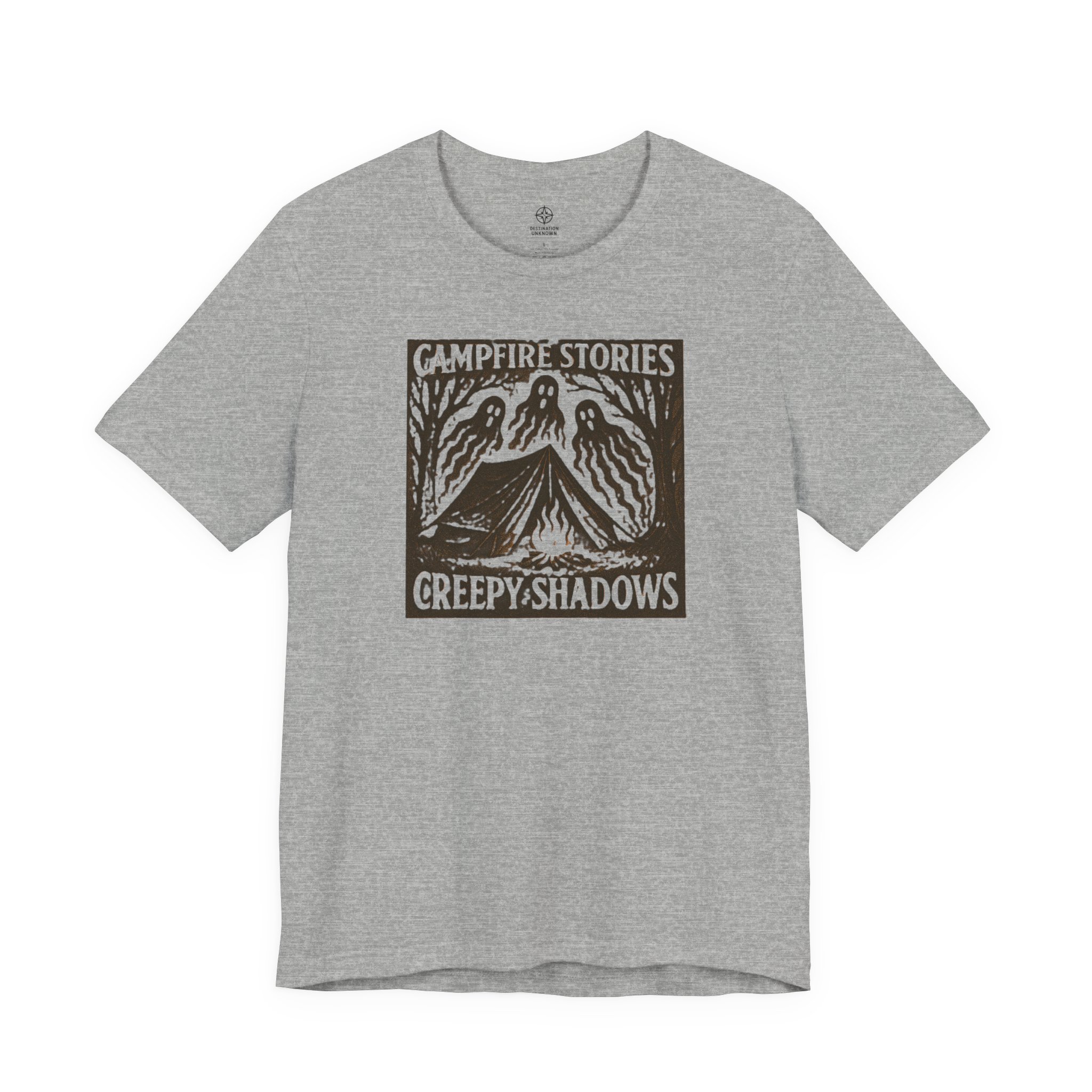 Halloween Graphic Tee Adventure - Campfire Stories Creepy Shadows - Destination Unknown - Image 39
