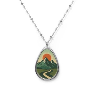 Mountain Journey Oval Necklace