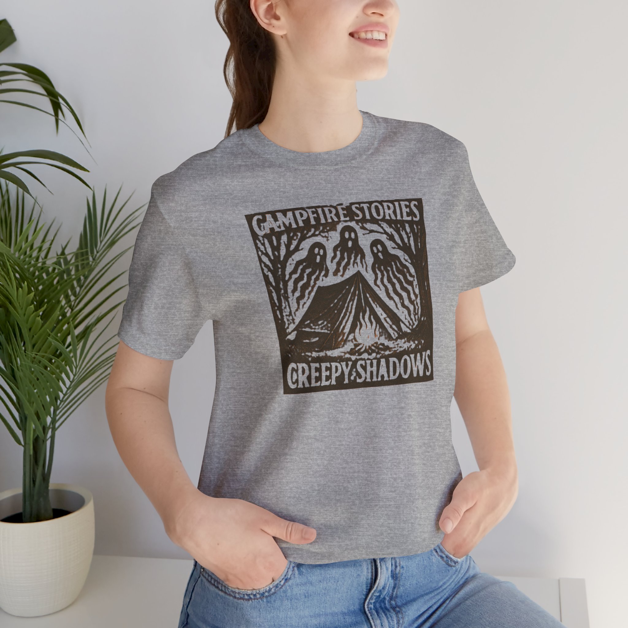 Halloween Graphic Tee Adventure - Campfire Stories Creepy Shadows - Destination Unknown - Image 45