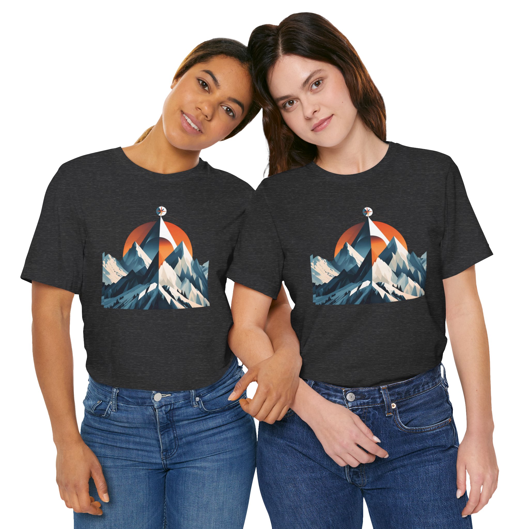 Mountain Compass Graphic Tee - Destination Unknown Tee - Image 64