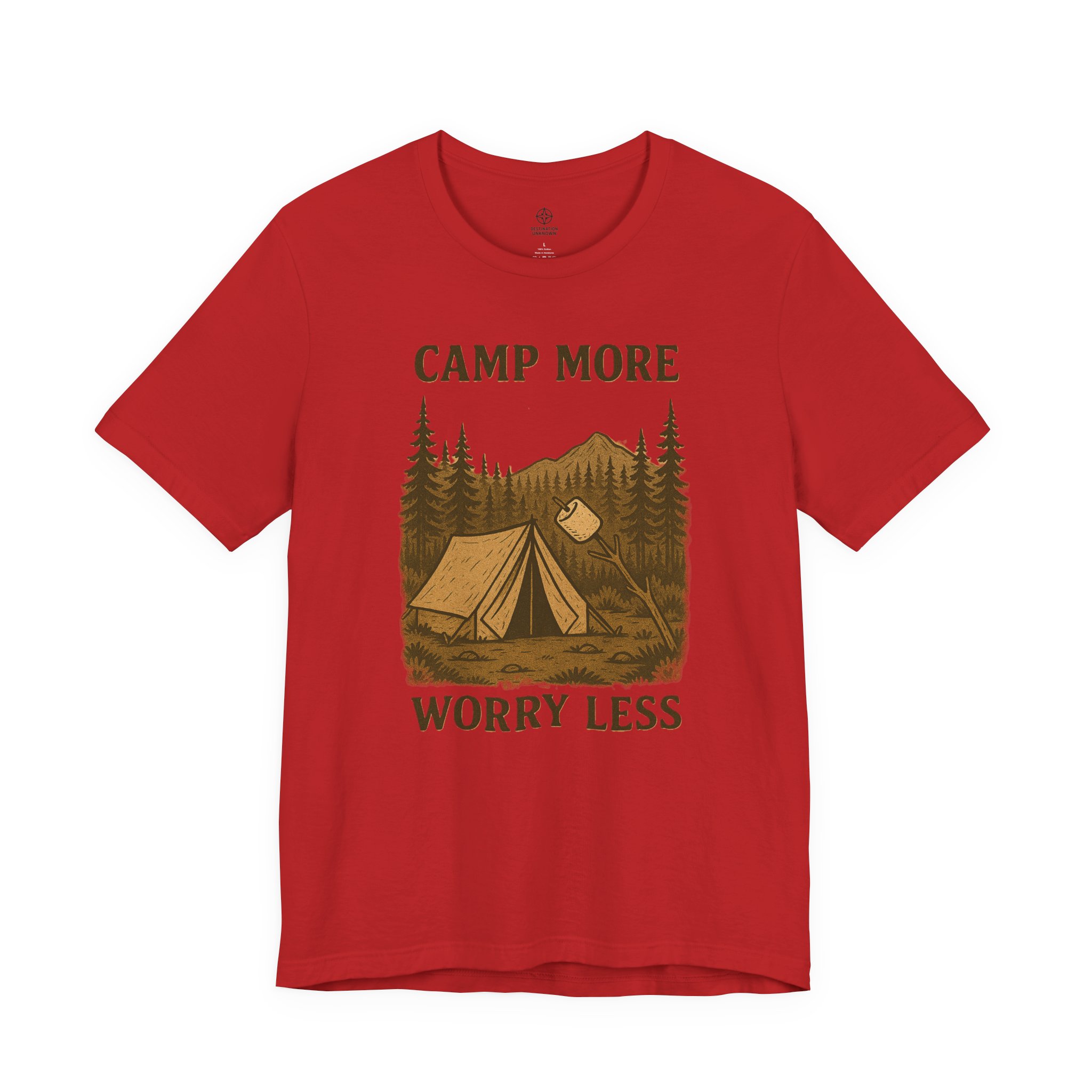 Adventure Inspired Tee - Camp More Worry Less - Destination Unknown - Image 107
