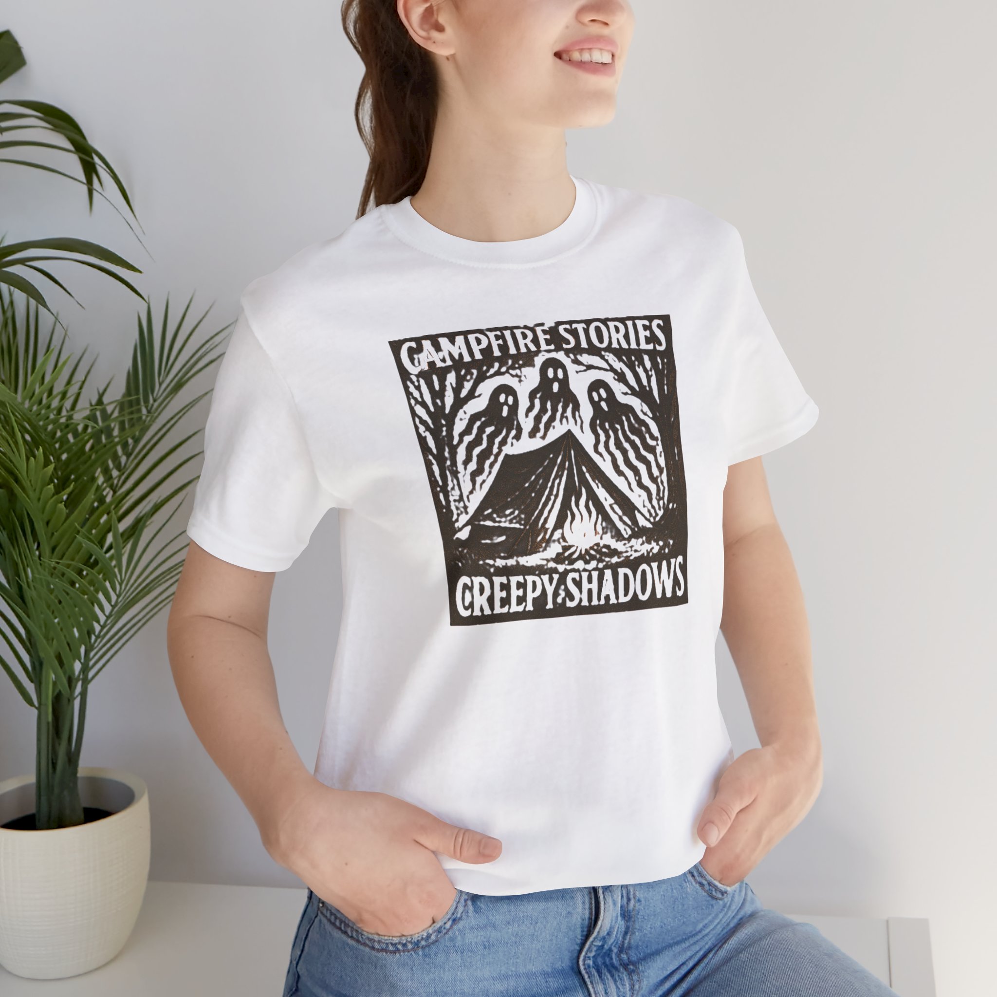Halloween Graphic Tee Adventure - Campfire Stories Creepy Shadows - Destination Unknown - Image 18