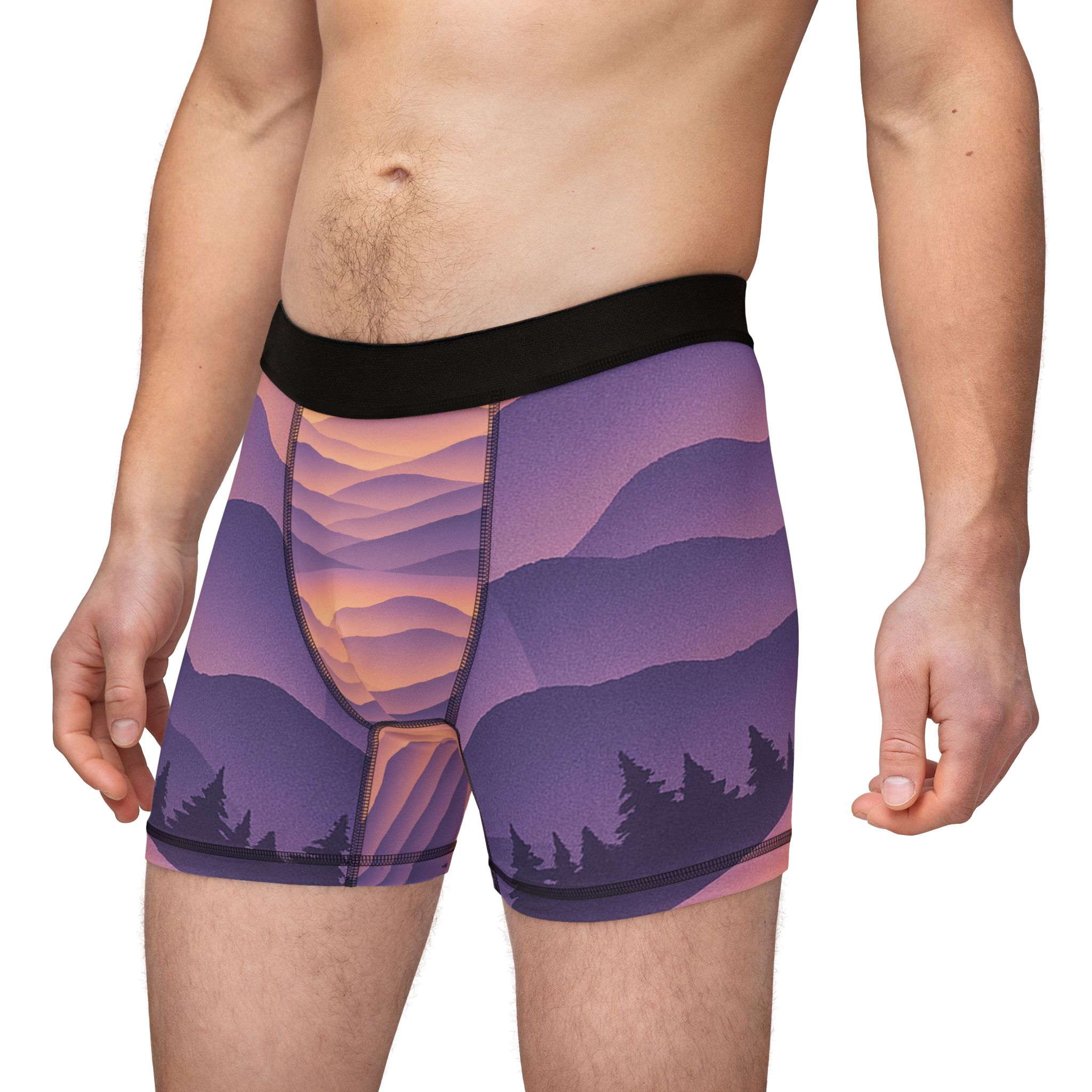 Misty Mountain Sunrise - Mens All-Over Print Boxers - Destination Unknown - Image 7