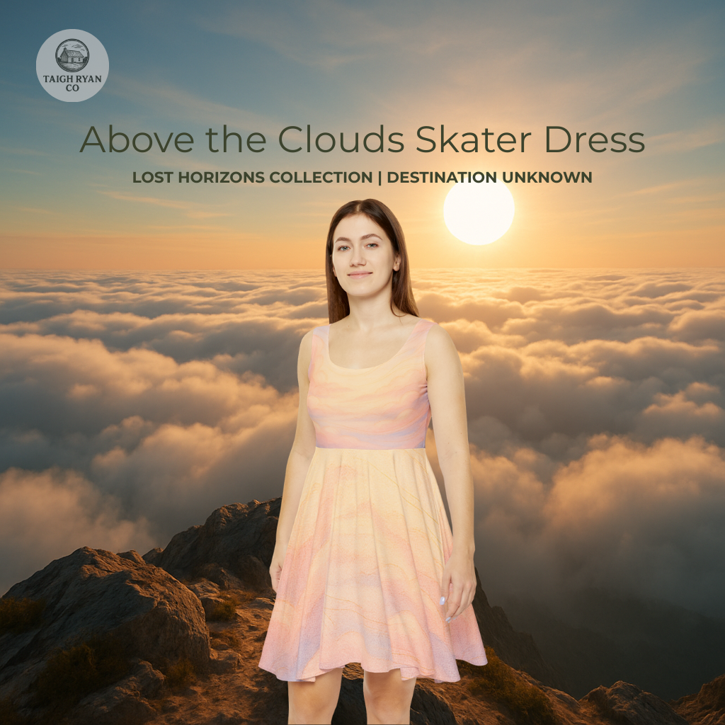 Above the Clouds Skater Dress - Lost Horizons Collection - Destination Unknown