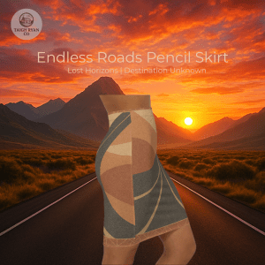 Endless Roads Pencil Skirt - Lost Horizons Collection - Destination Unknown