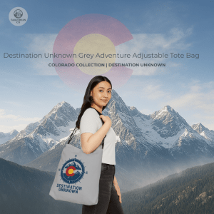 Destination Unknown - Grey Adventure Adjustable Tote Bag