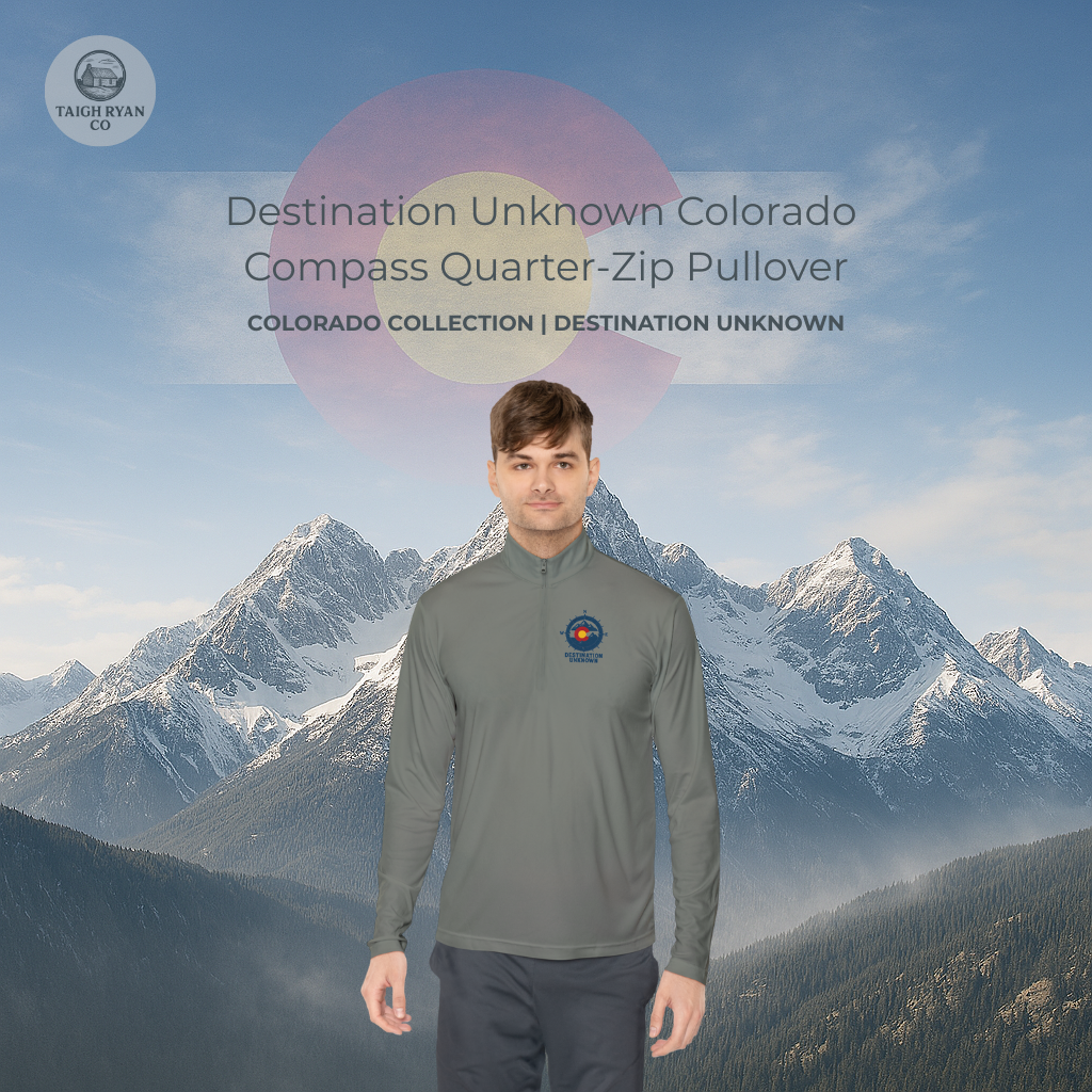 Destination Unknown Colorado Compass Quarter-Zip Pullover - Adventure Collection