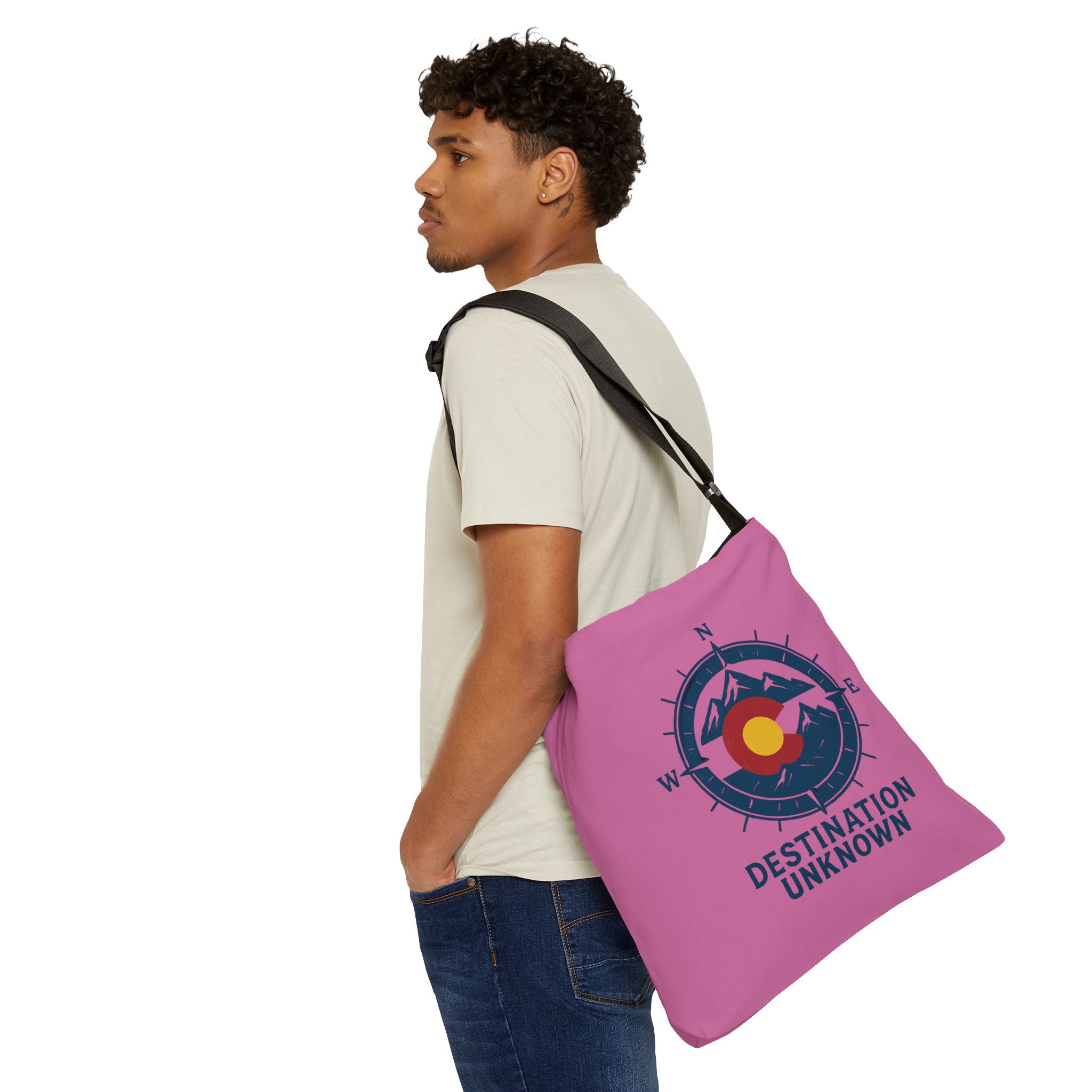 Destination Unknown - Pink Adventure Adjustable Tote Bag - Image 13