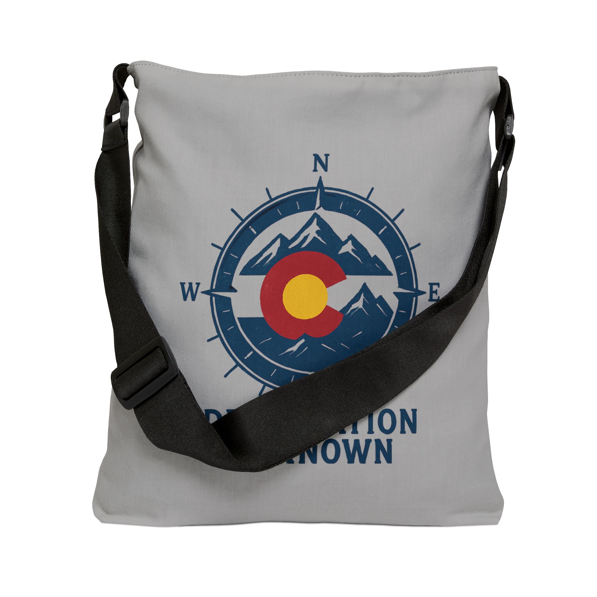 Destination Unknown - Grey Adventure Adjustable Tote Bag - Image 4