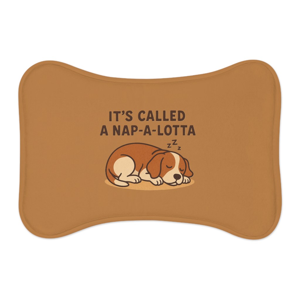 Pet Feeding Mat - Dog Nap Humor