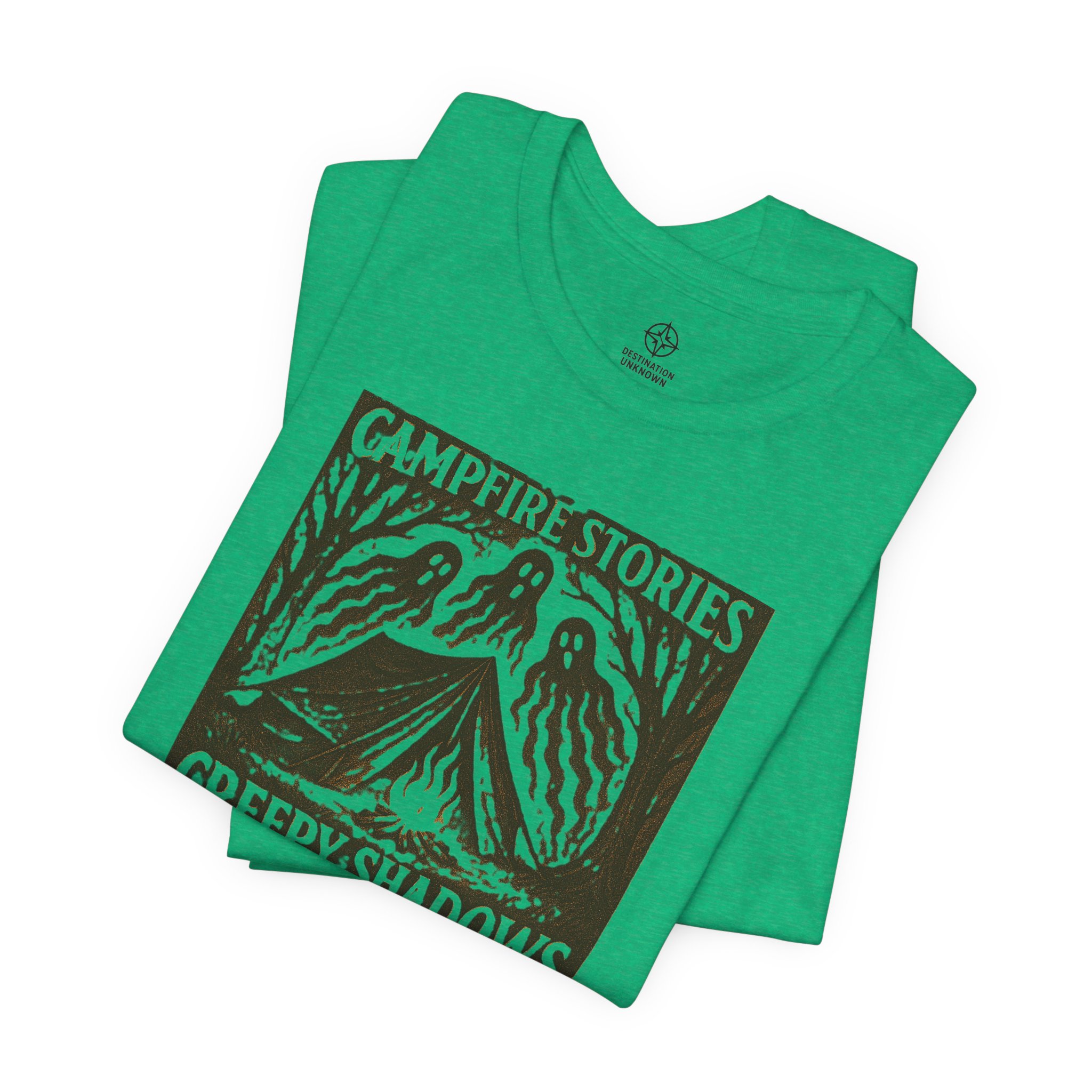Halloween Graphic Tee Adventure - Campfire Stories Creepy Shadows - Destination Unknown - Image 32