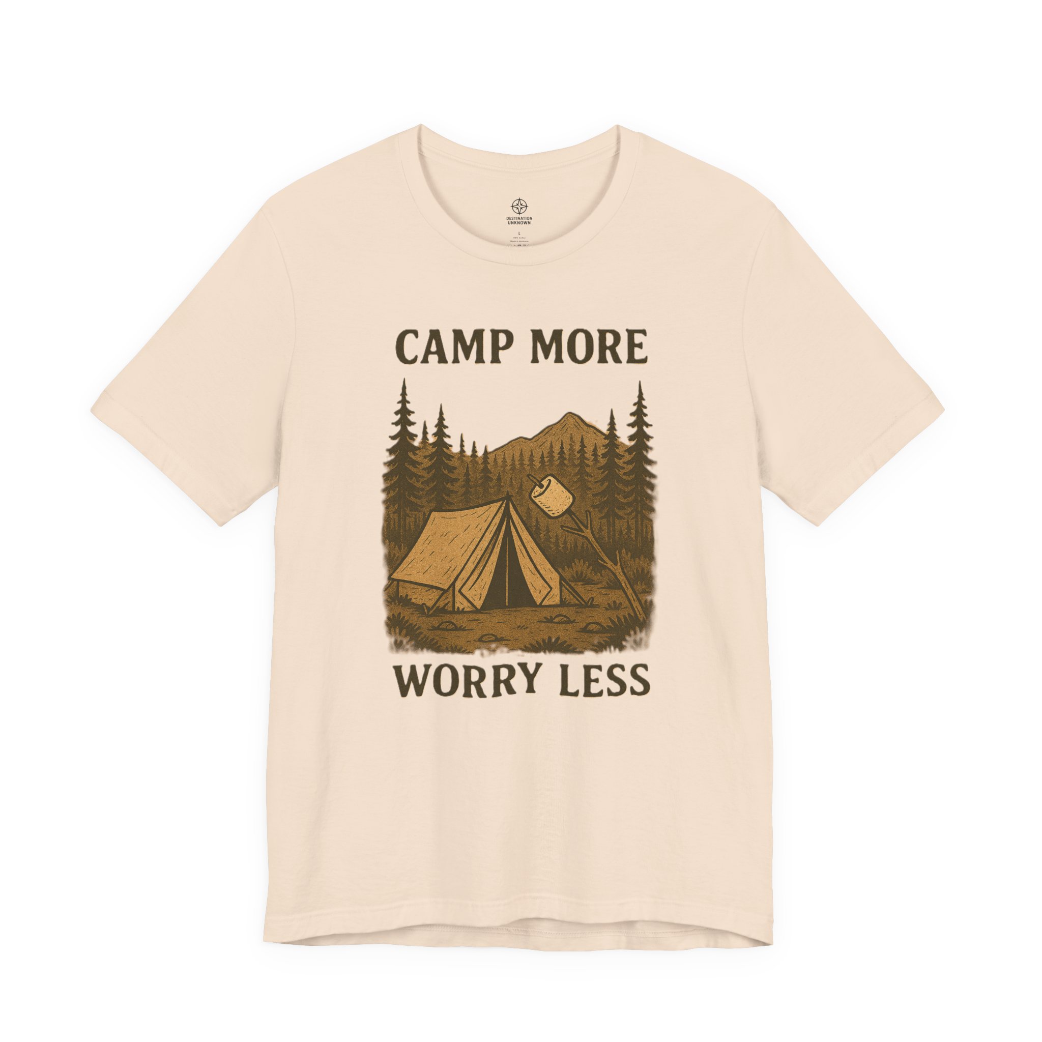 Adventure Inspired Tee - Camp More Worry Less - Destination Unknown - Image 35
