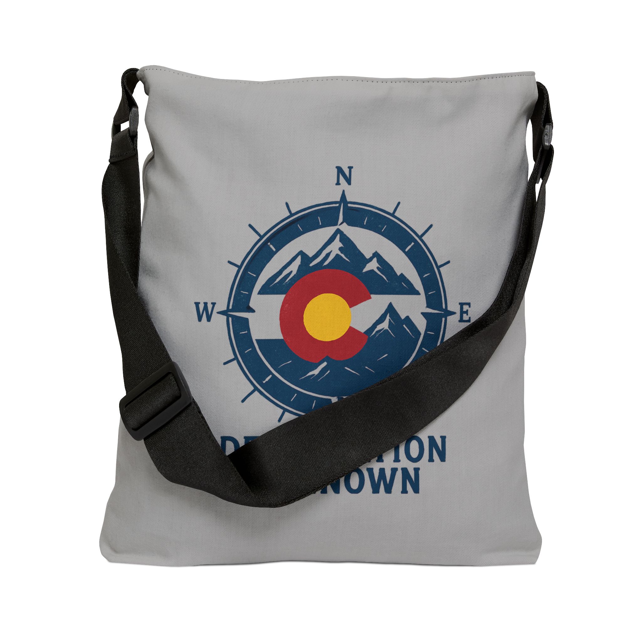 Destination Unknown - Grey Adventure Adjustable Tote Bag - Image 11
