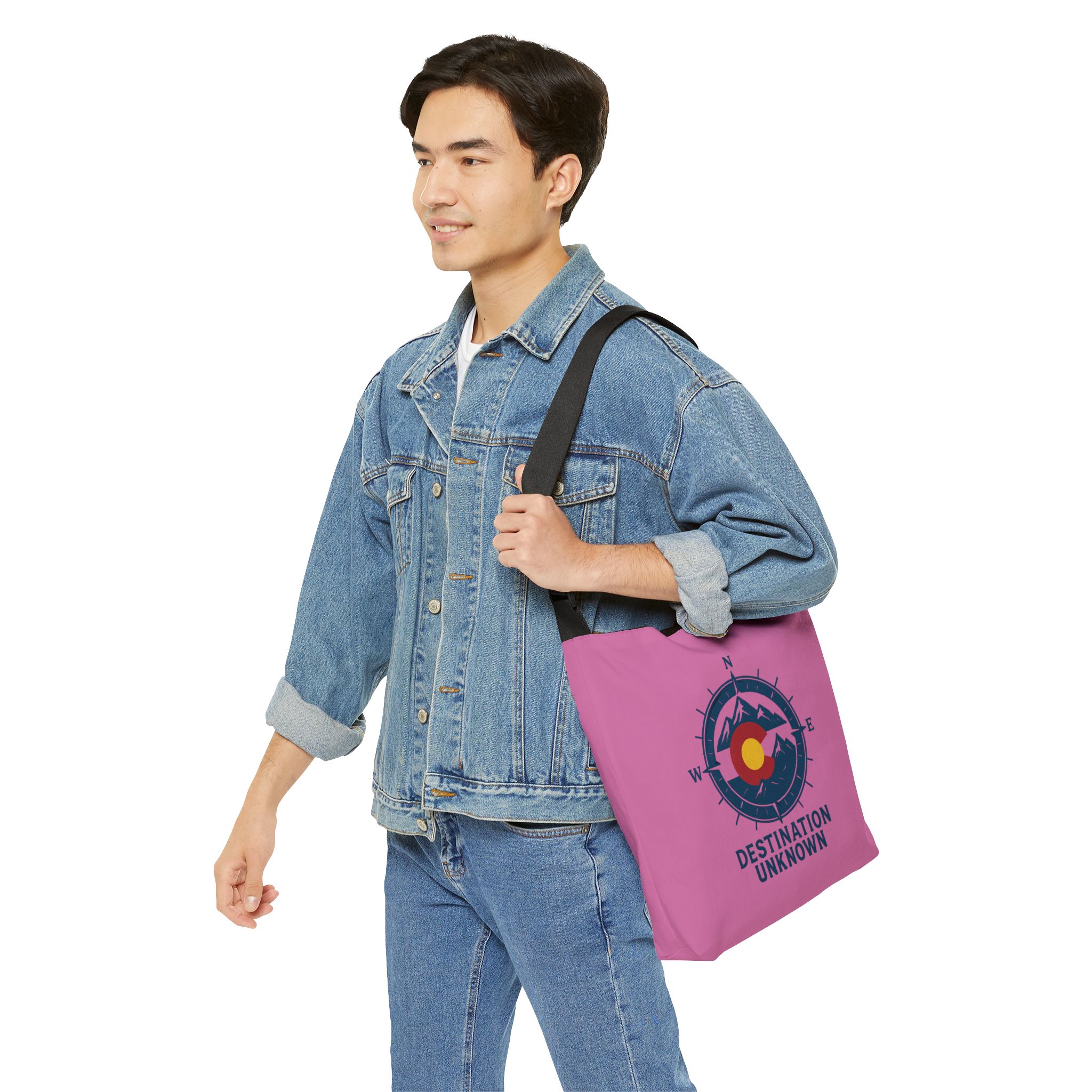 Destination Unknown - Pink Adventure Adjustable Tote Bag - Image 7