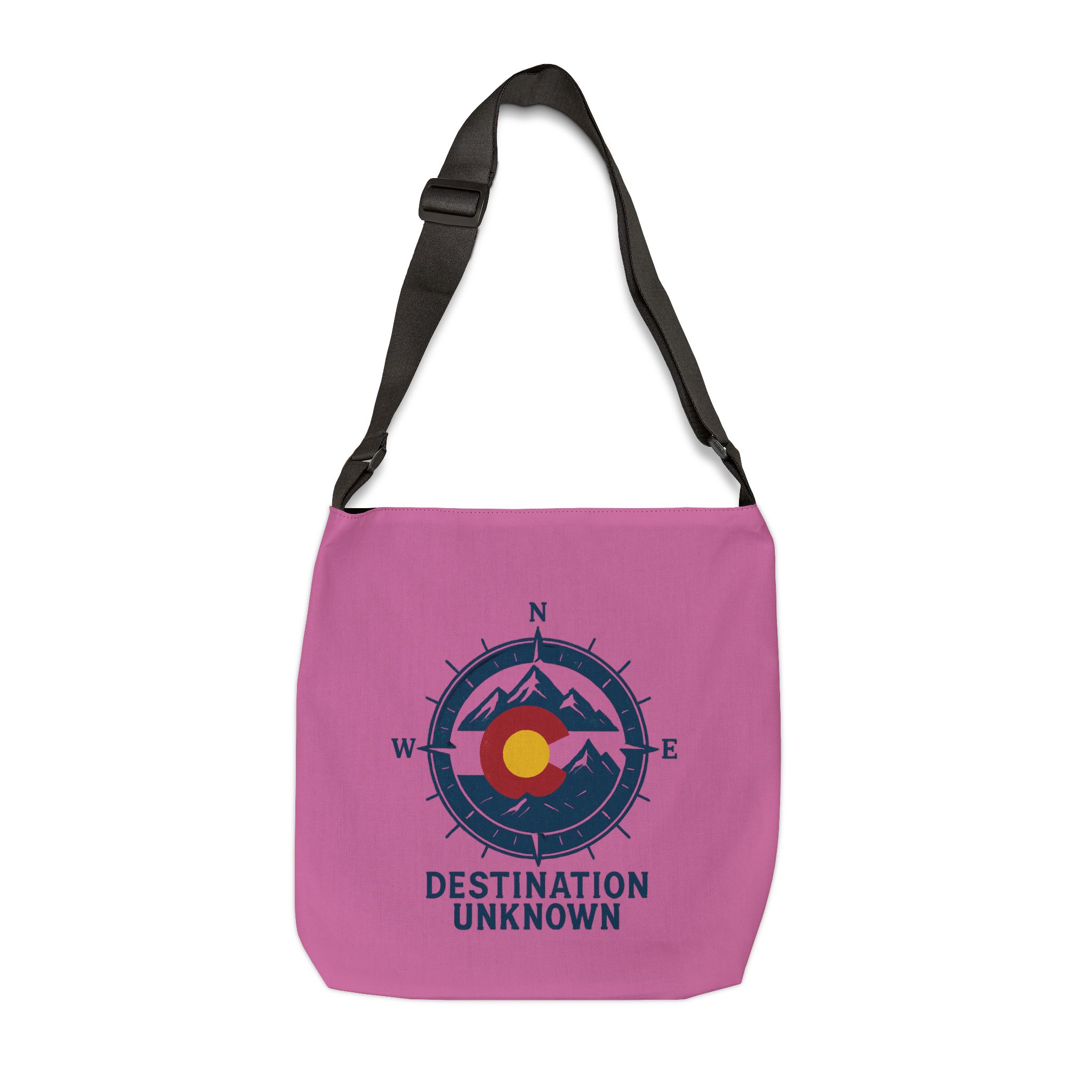 Destination Unknown - Pink Adventure Adjustable Tote Bag - Image 9