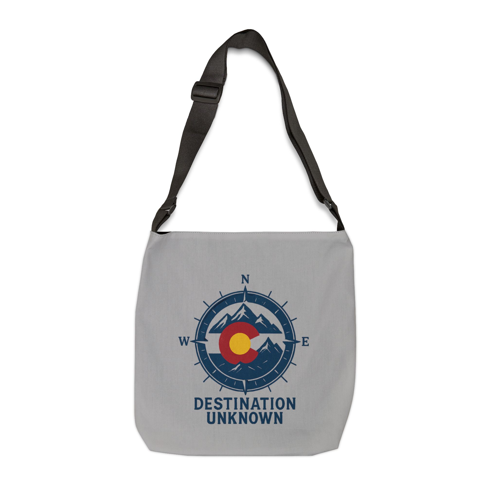 Destination Unknown - Grey Adventure Adjustable Tote Bag - Image 9