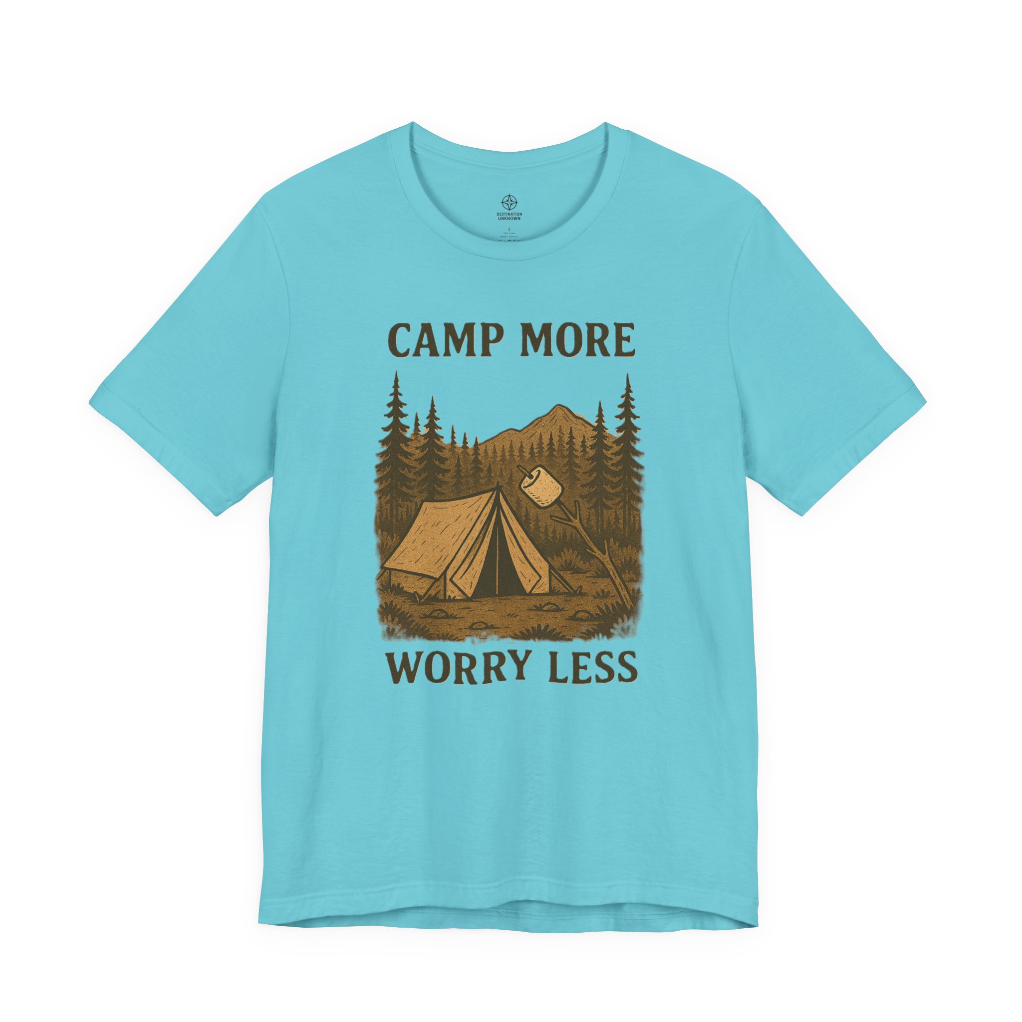 Adventure Inspired Tee - Camp More Worry Less - Destination Unknown - Image 67
