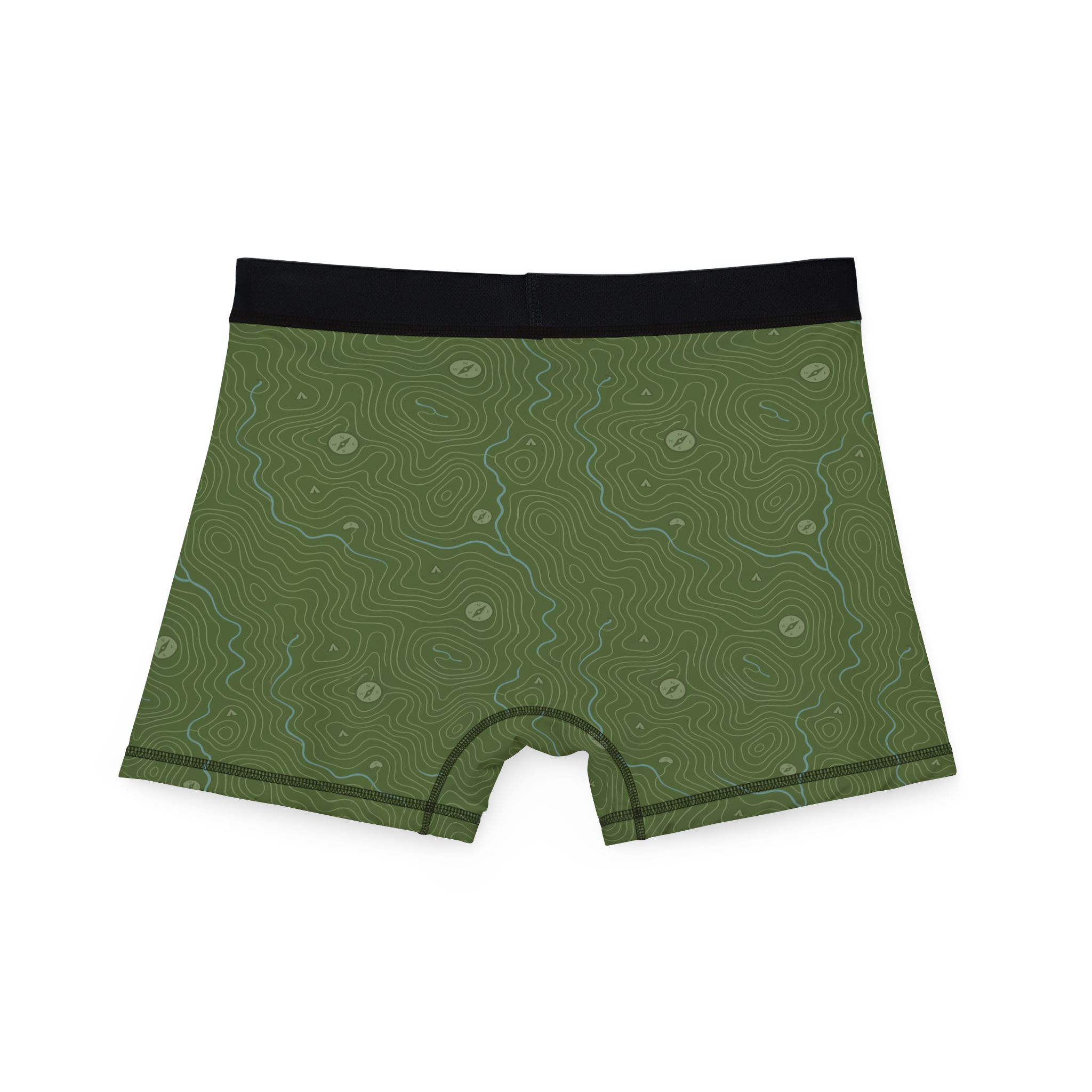 Topographic Adventure Map - Mens All-Over Print Boxers - Destination Unknown - Image 3