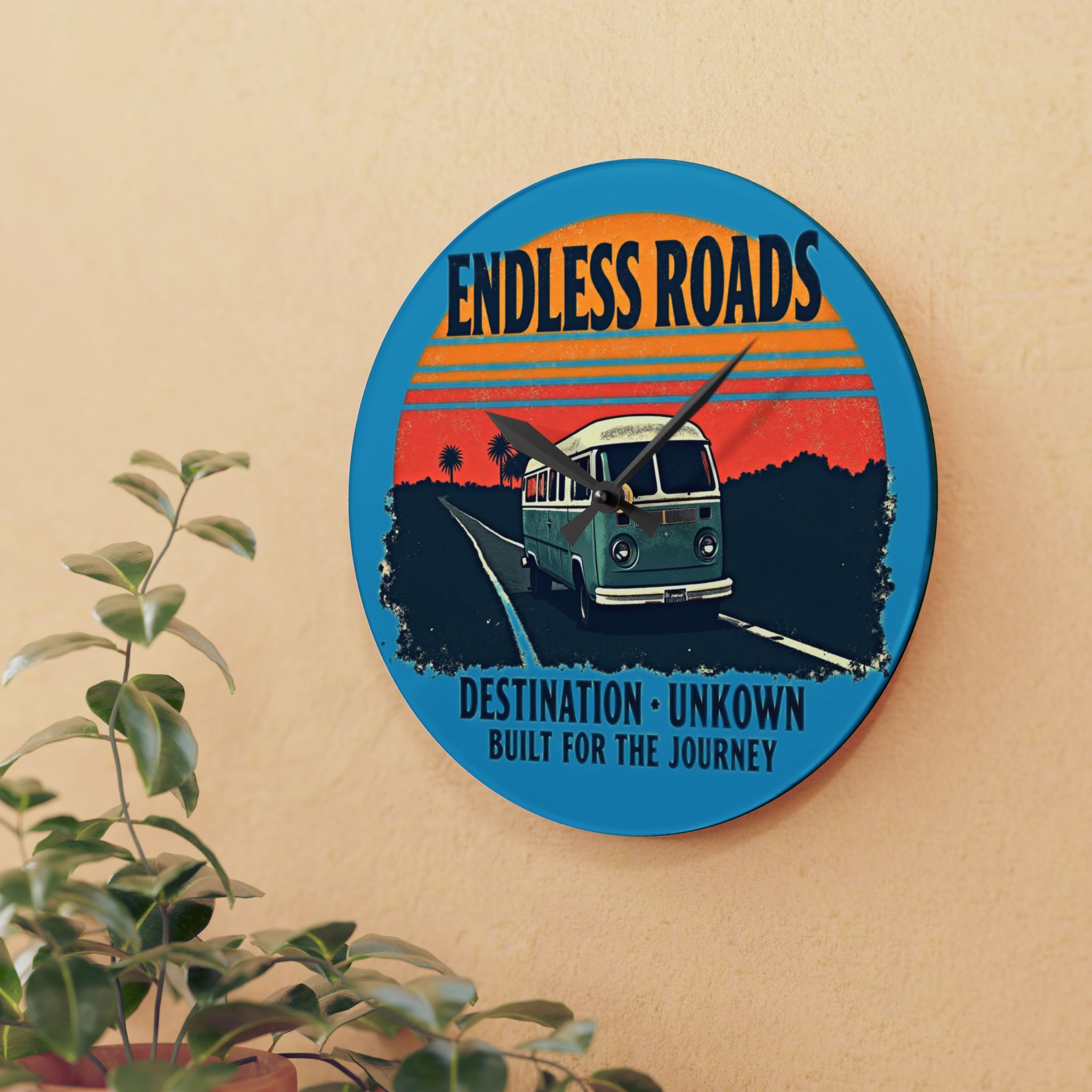 Endless Roads Acrylic Wall Clock - Lost Horizons Collection - Destination Unknown - Travel-Inspired Home Décor by Taigh Ryan Co - Image 11