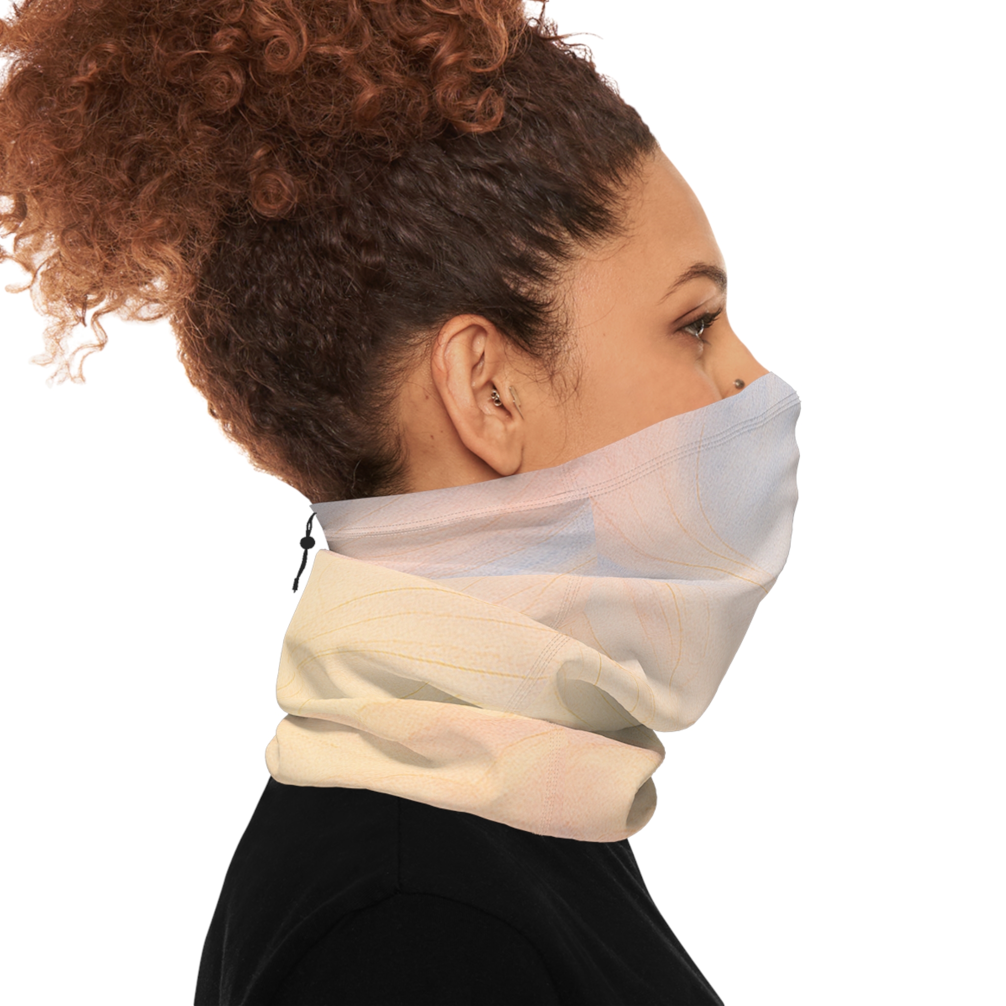 Above the Clouds – Winter Neck Gaiter with Drawstring – Lost Horizons – Destination Unknown - Image 6