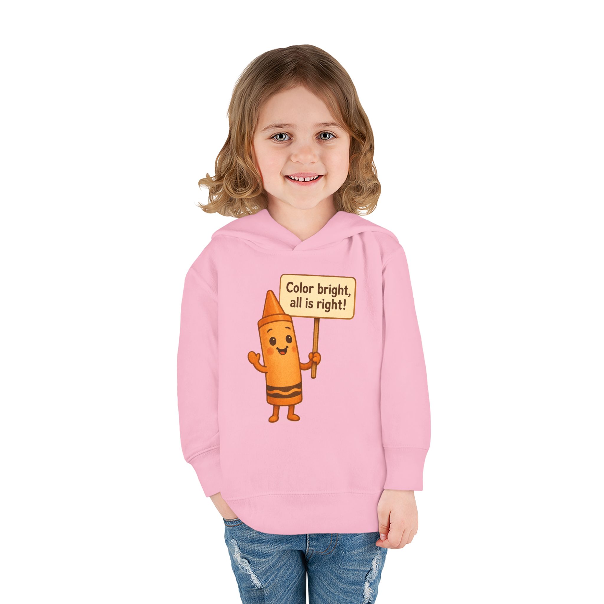 Colorful Toddler Hoodie - Cheerful Crayon - Image 24