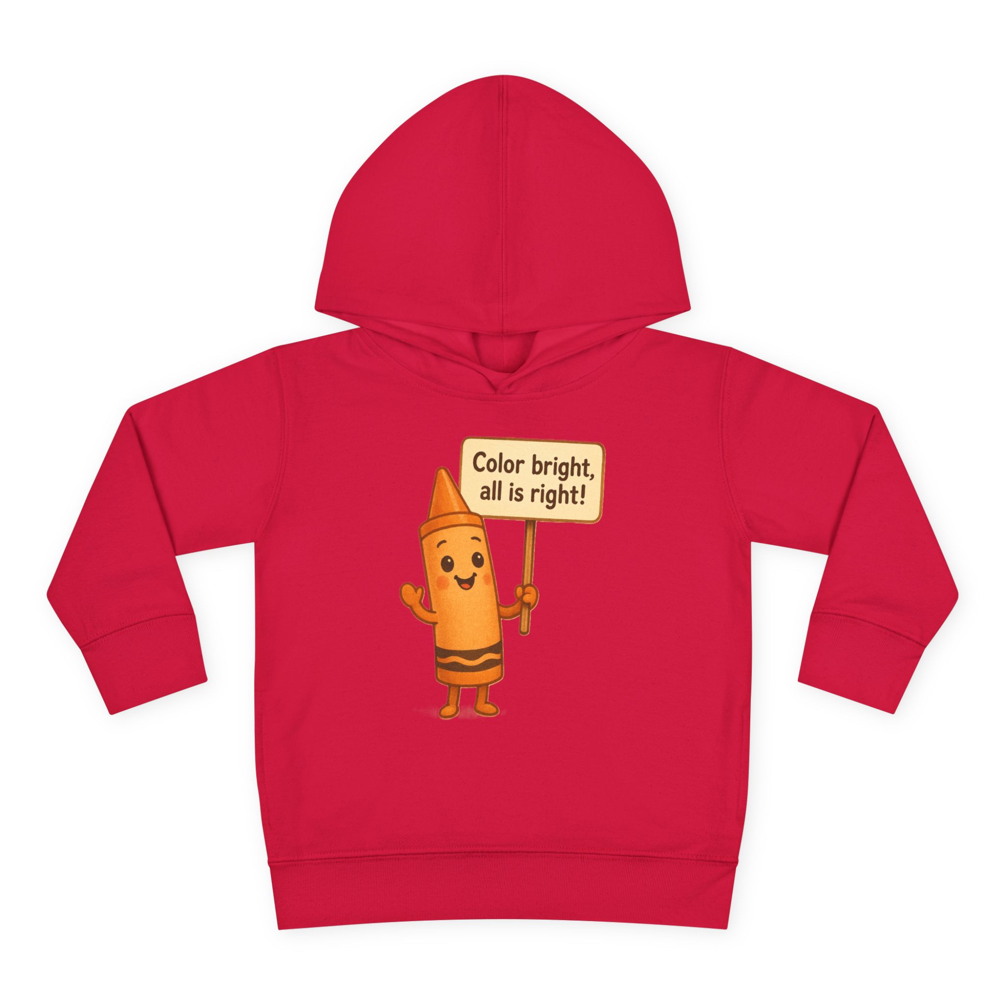 Colorful Toddler Hoodie - Cheerful Crayon - Image 29