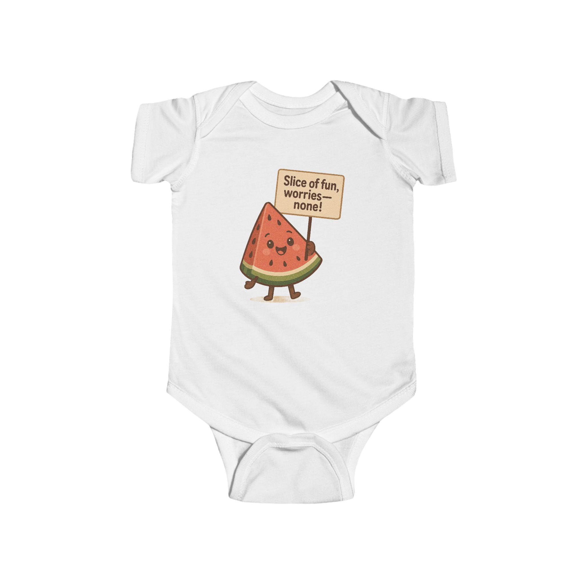 Jolly Watermelon Baby Bodysuit - Cute Infant Onesie - Image 4