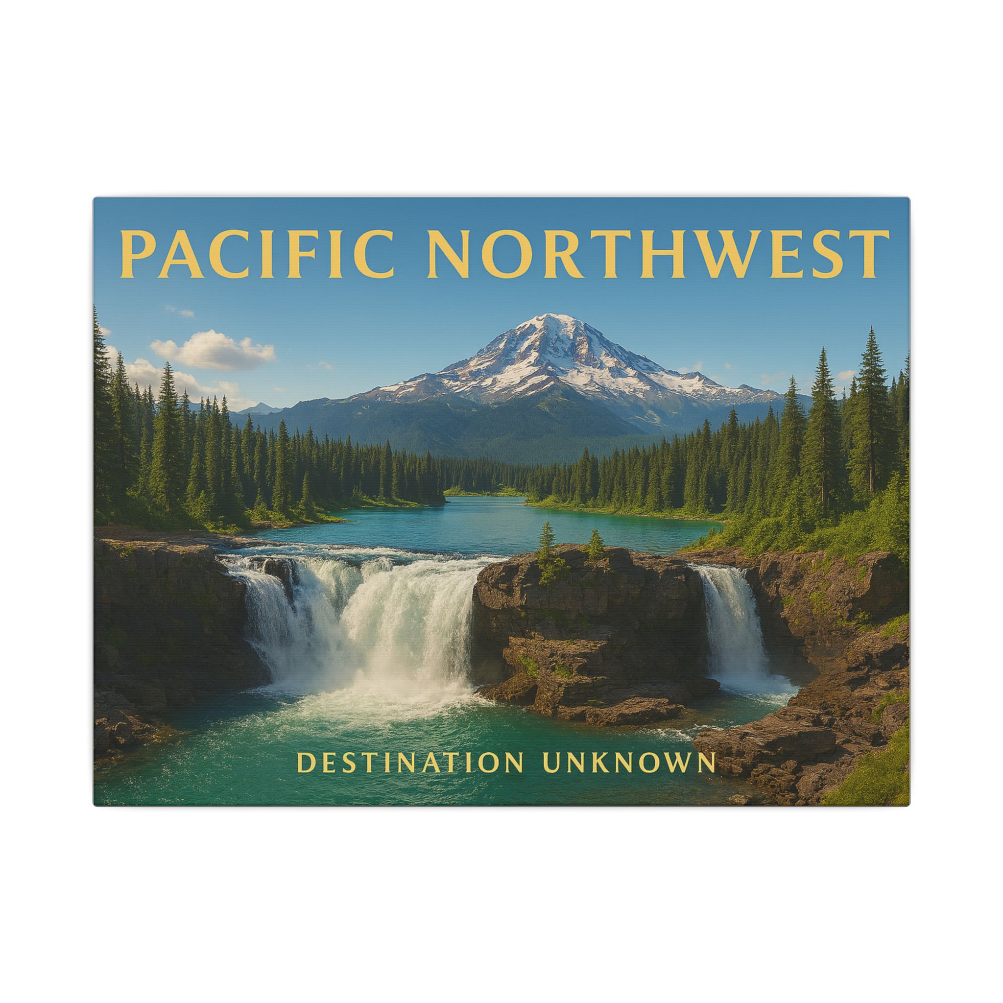 Misty Pines & Mountain Lines - Pacific Northwest Canvas Art - Wanderlust Landscapes Series