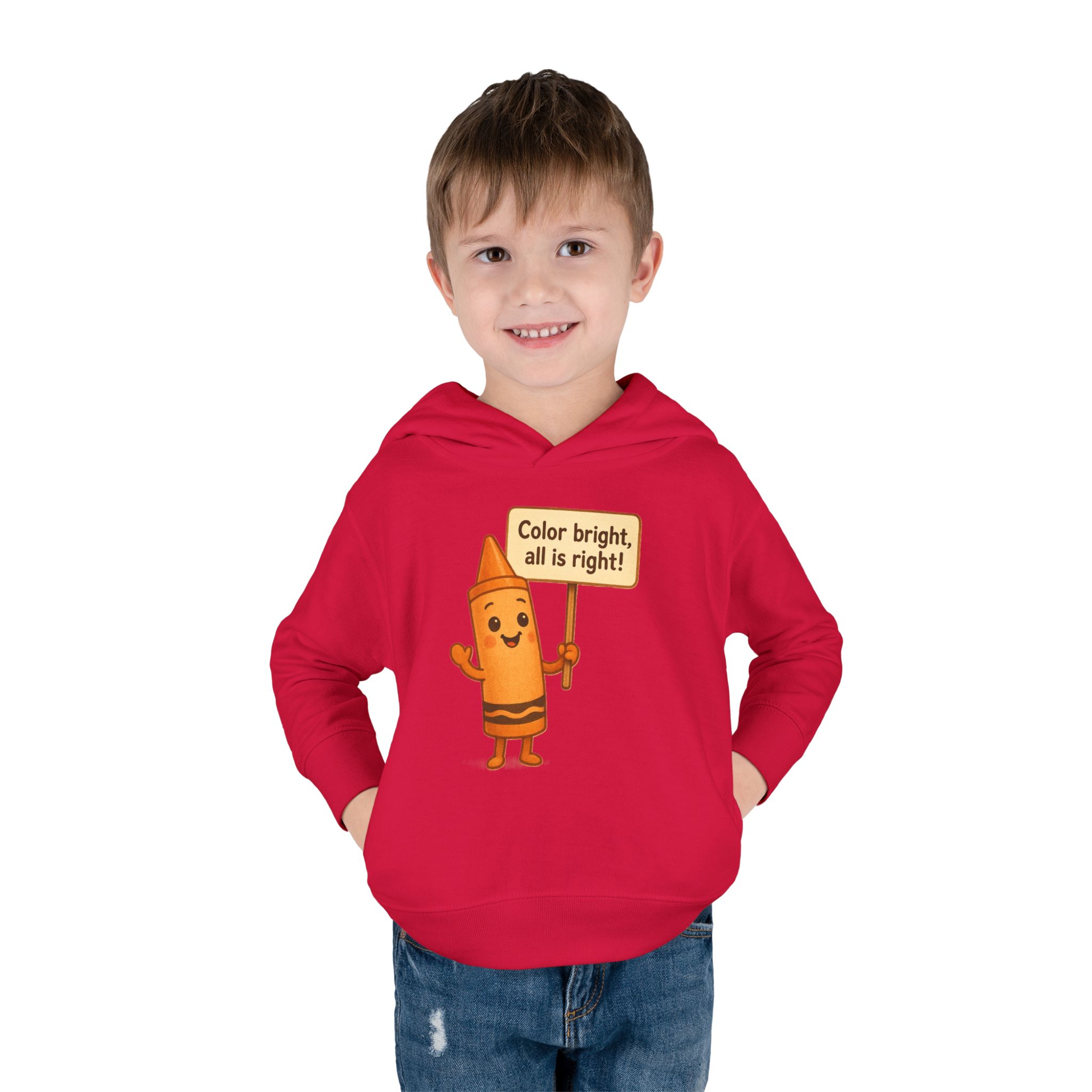 Colorful Toddler Hoodie - Cheerful Crayon - Image 31