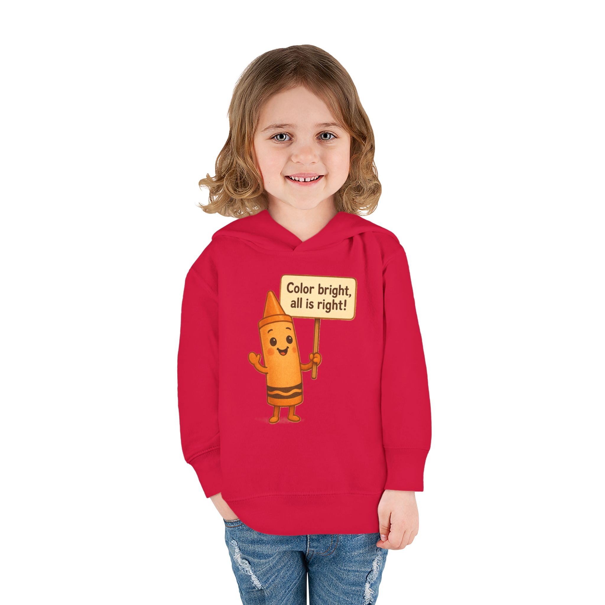 Colorful Toddler Hoodie - Cheerful Crayon - Image 32