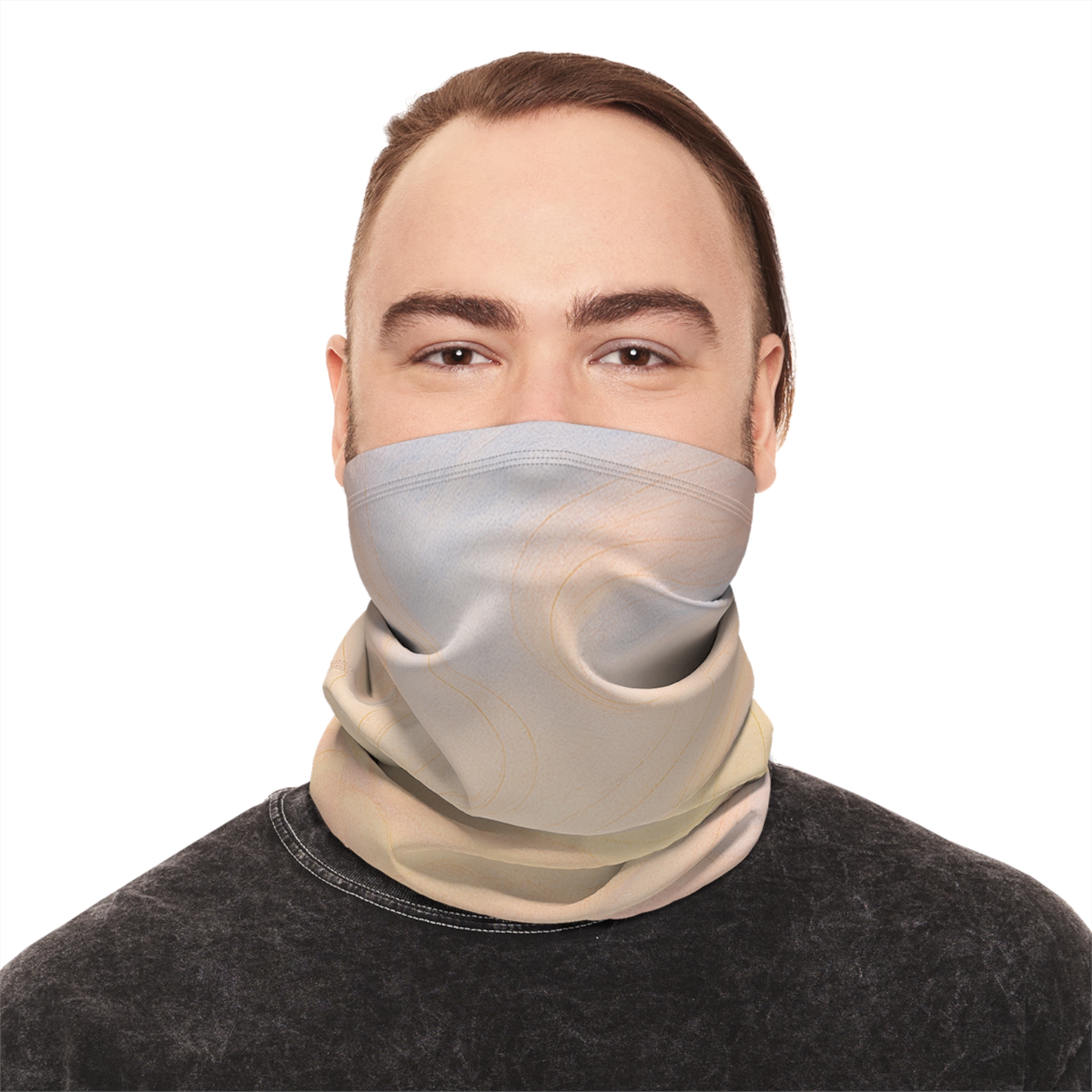 Above the Clouds – Winter Neck Gaiter with Drawstring – Lost Horizons – Destination Unknown - Image 9