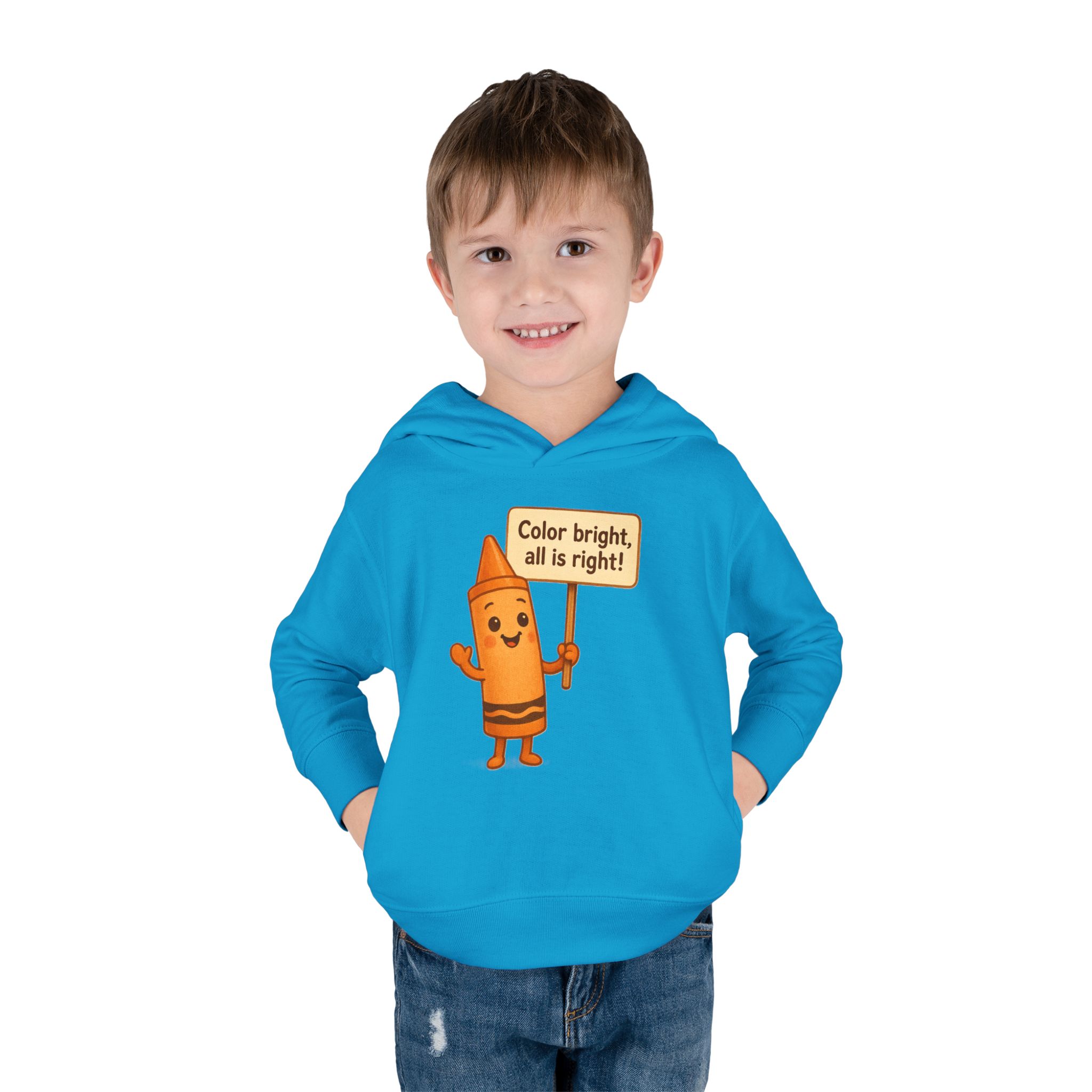 Colorful Toddler Hoodie - Cheerful Crayon