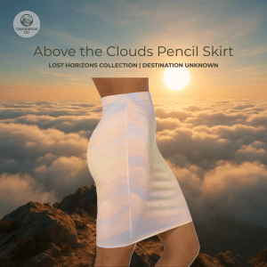 Above the Clouds Pencil Skirt - Lost Horizons Collection - Destination Unknown