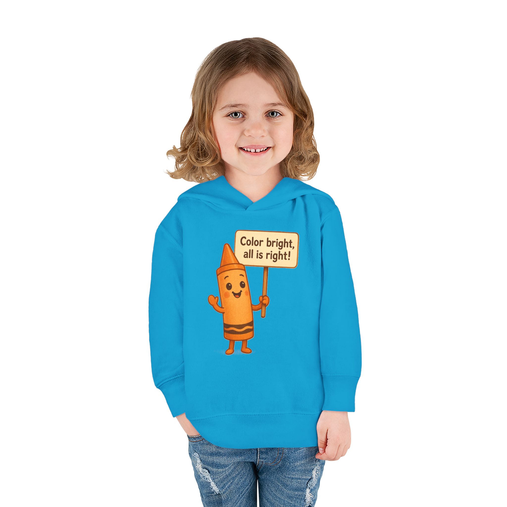 Colorful Toddler Hoodie - Cheerful Crayon - Image 4