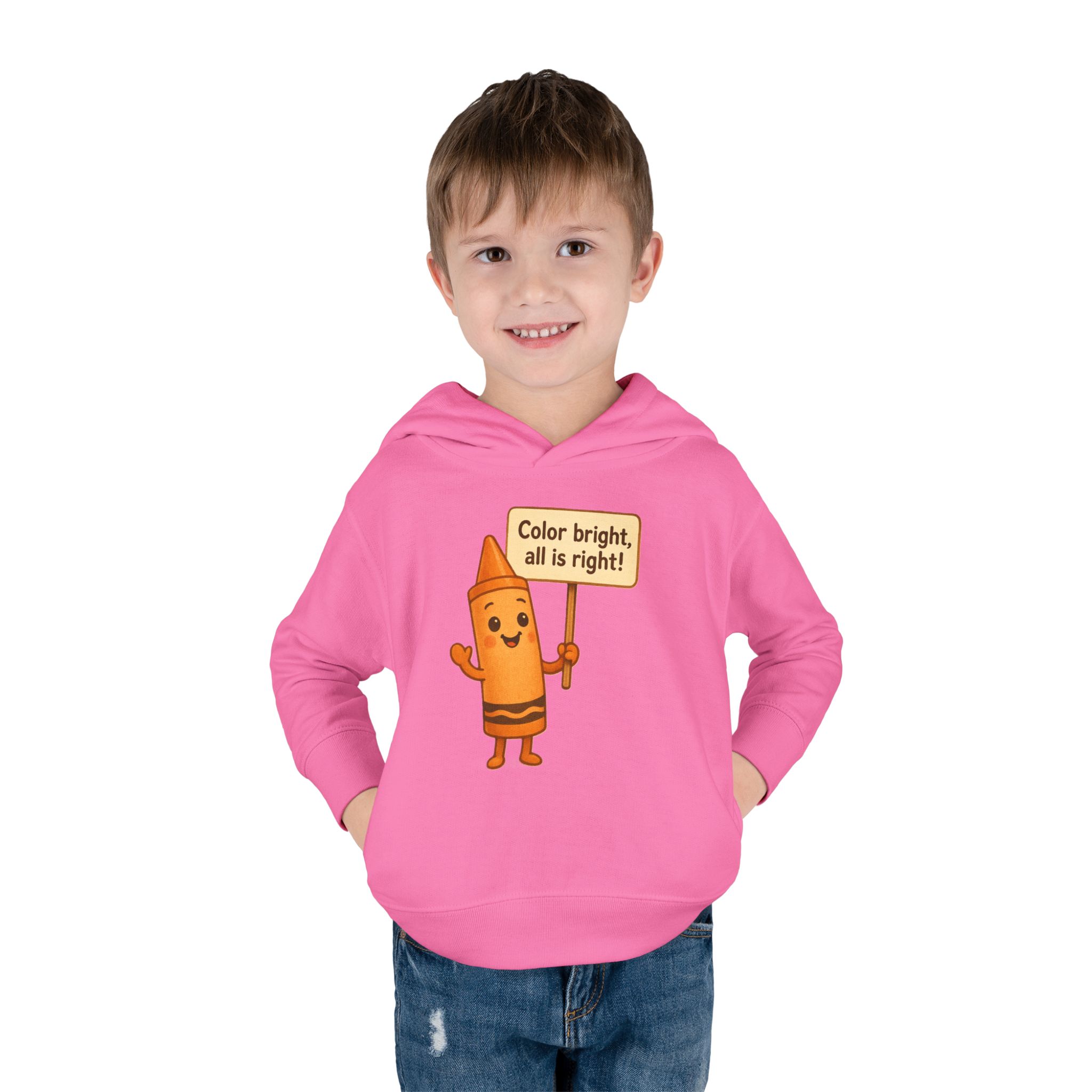 Colorful Toddler Hoodie - Cheerful Crayon - Image 27